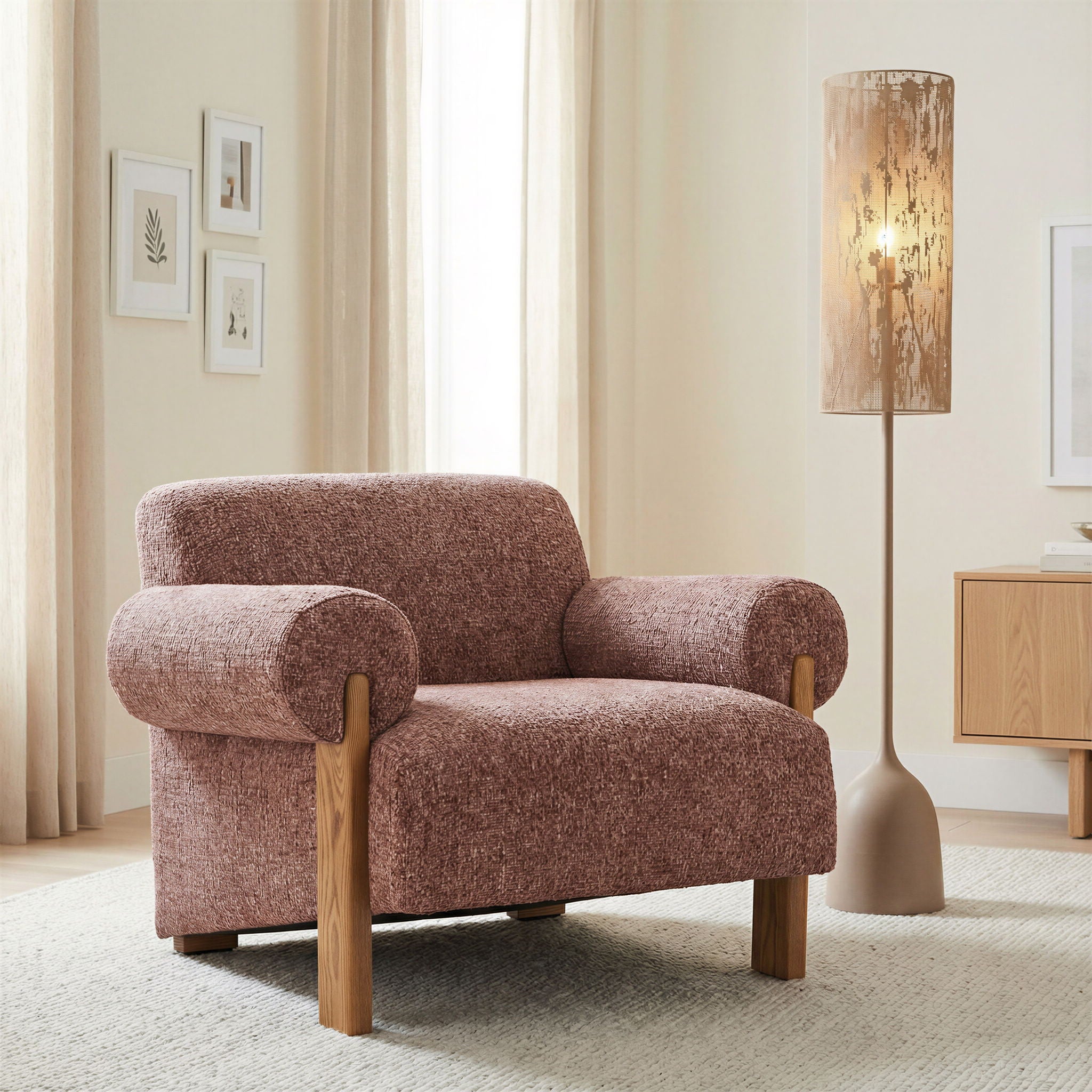 Buff - Floor Lamp - Taupe