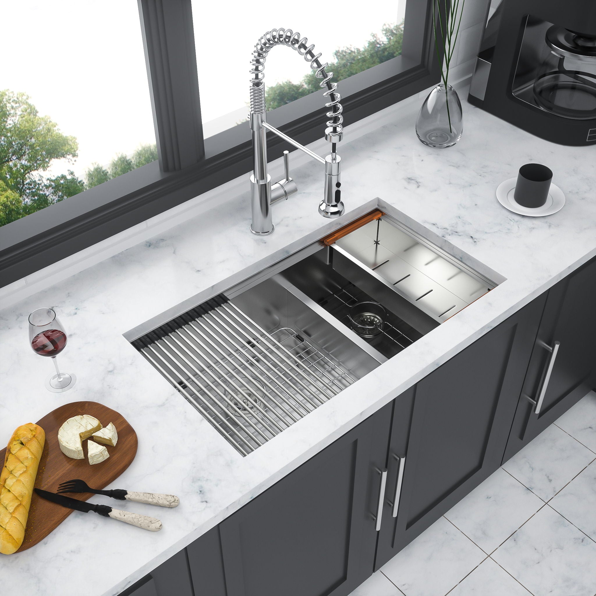 Modern Double Bowl Undermount Kitchen Sink