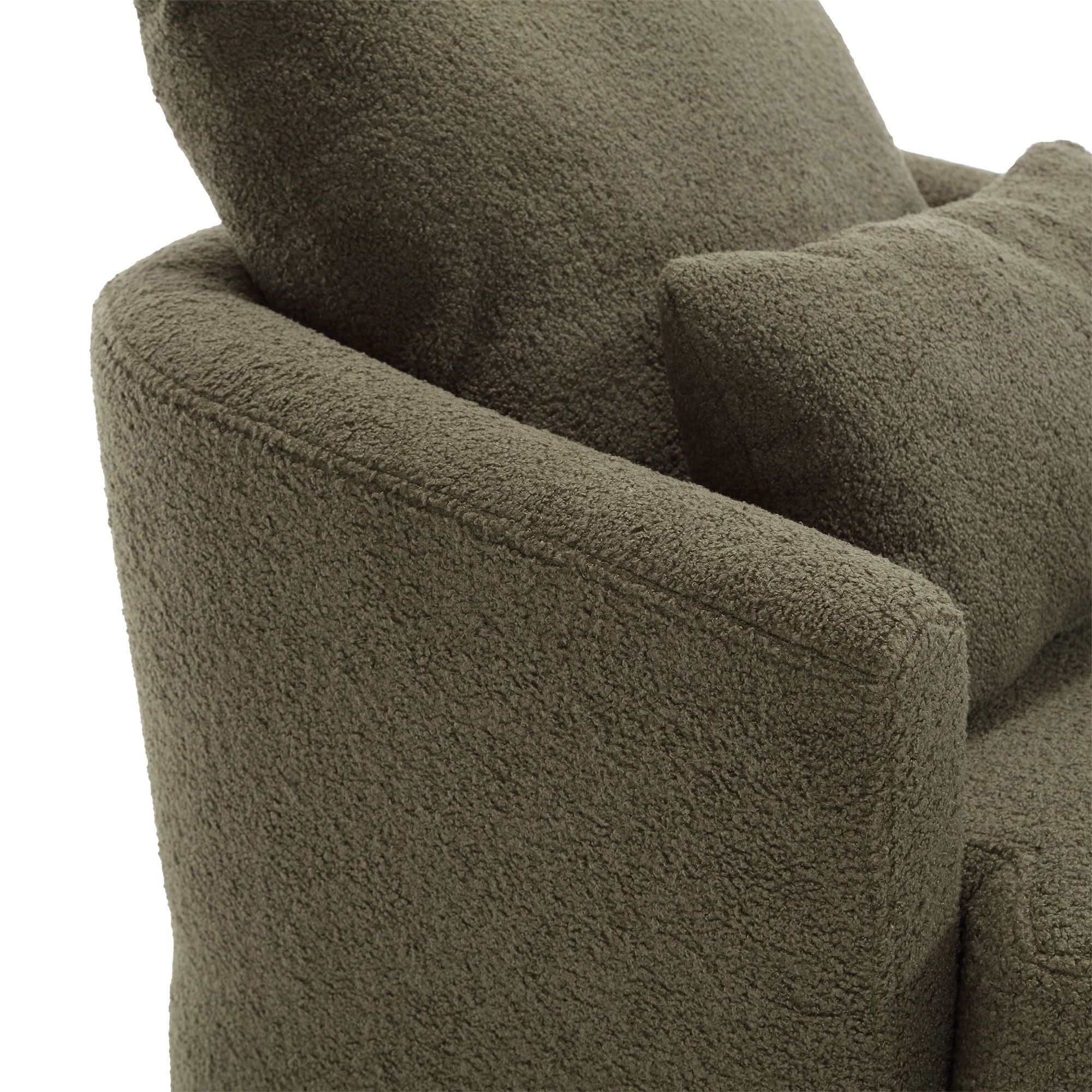 Modern Barrel Comfy Round Accent Sofa Chair, 360 Degree Swivel
