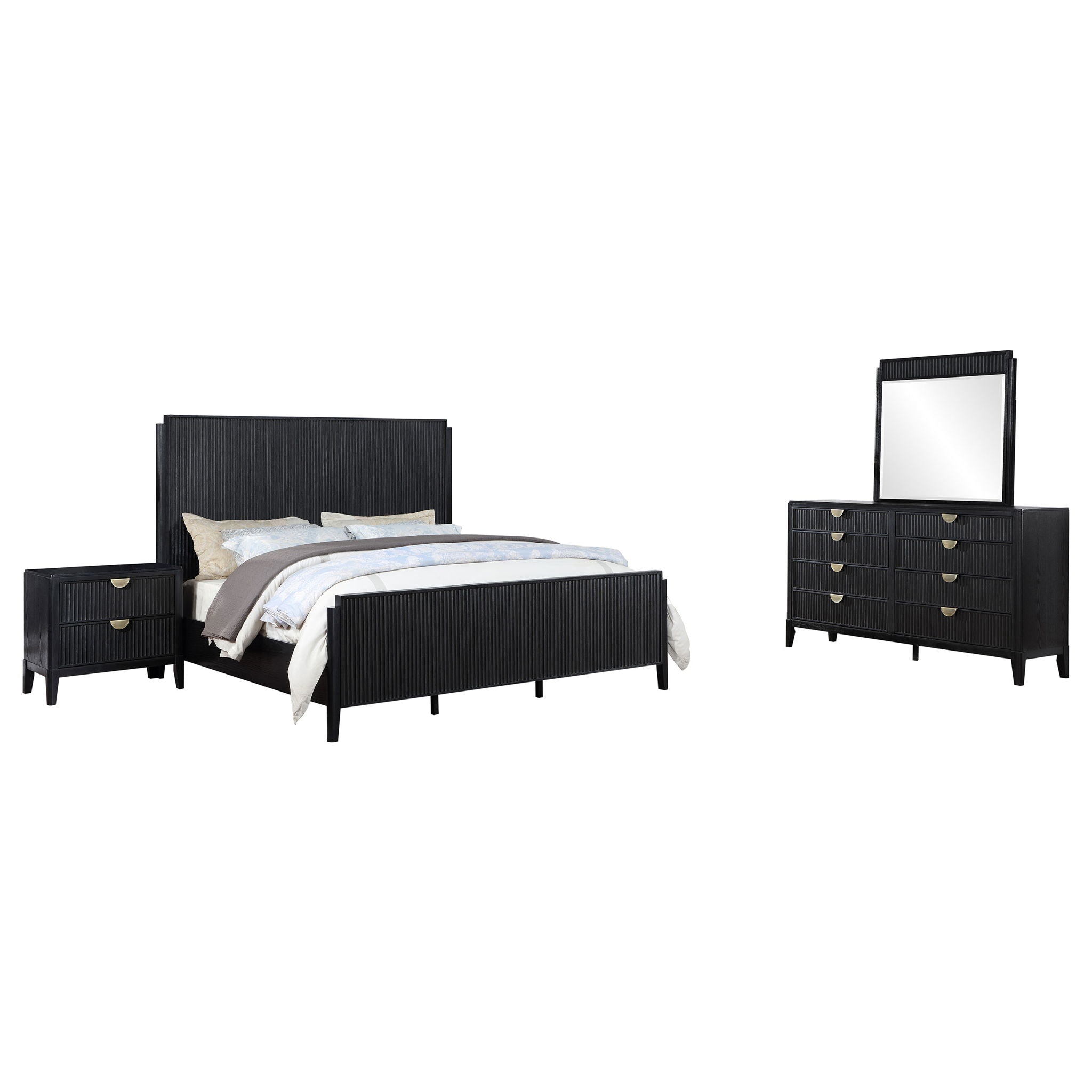 Ennis - 4 Piece Queen Bedroom Set - Black