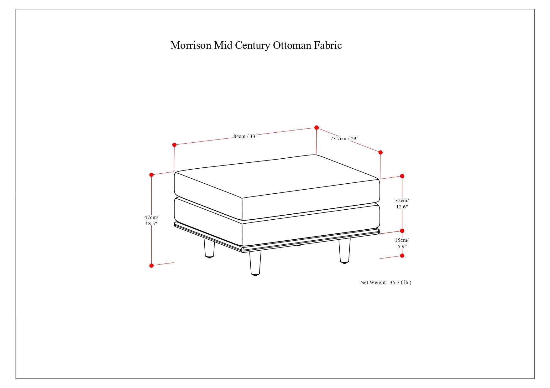 Morrison - Handcrafted Ottoman - Best Buy Furniture
