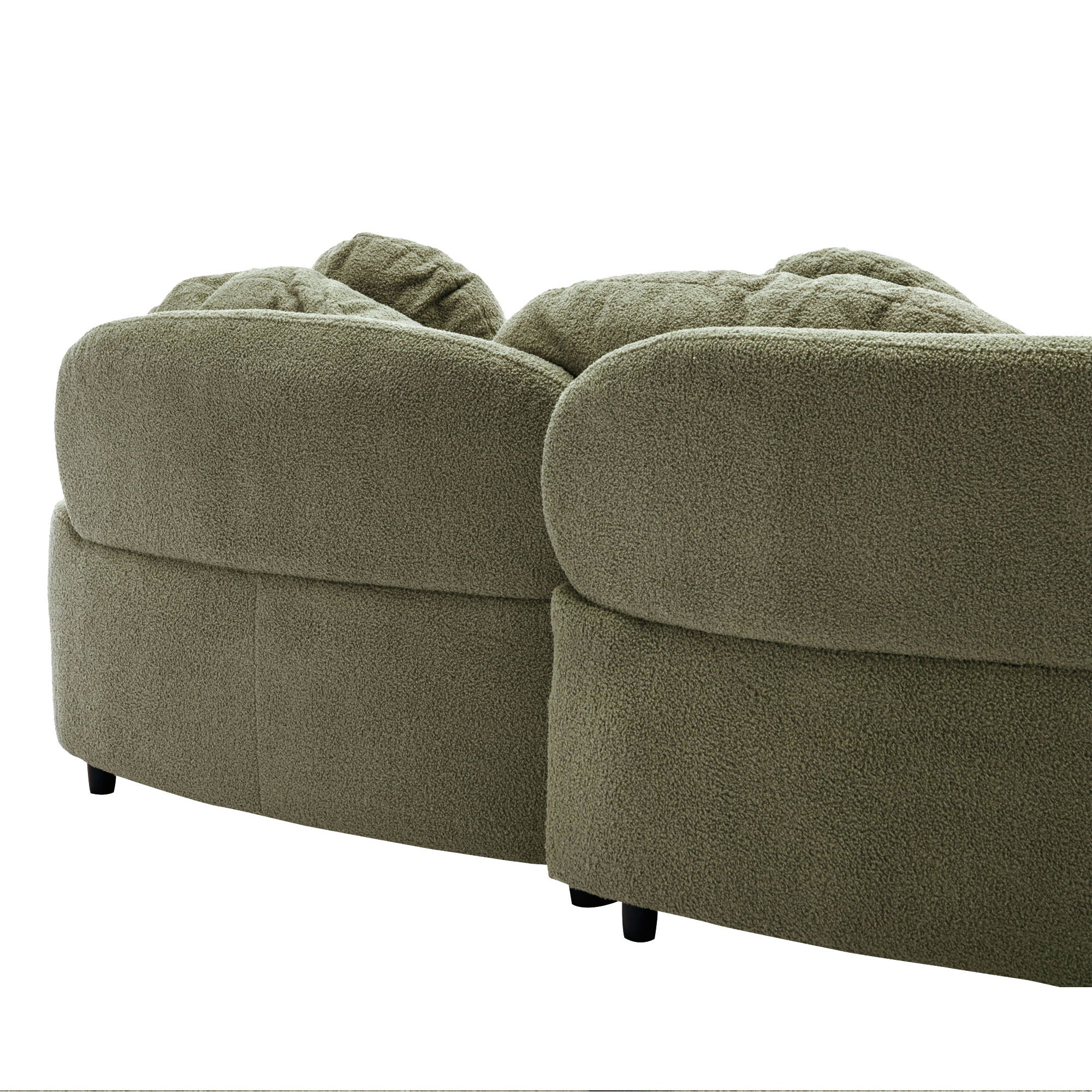 Modern Living Room Sofa Lamb Velvet Upholstered For Home