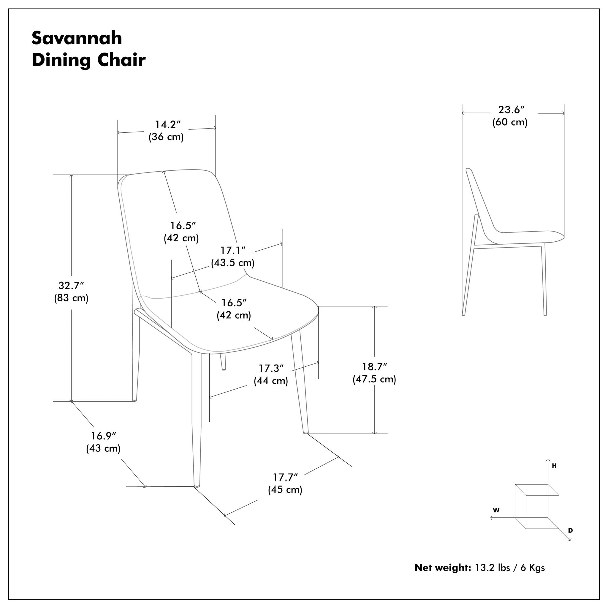 Savannah - Contemporary Design Dining Chair (Set of 2)