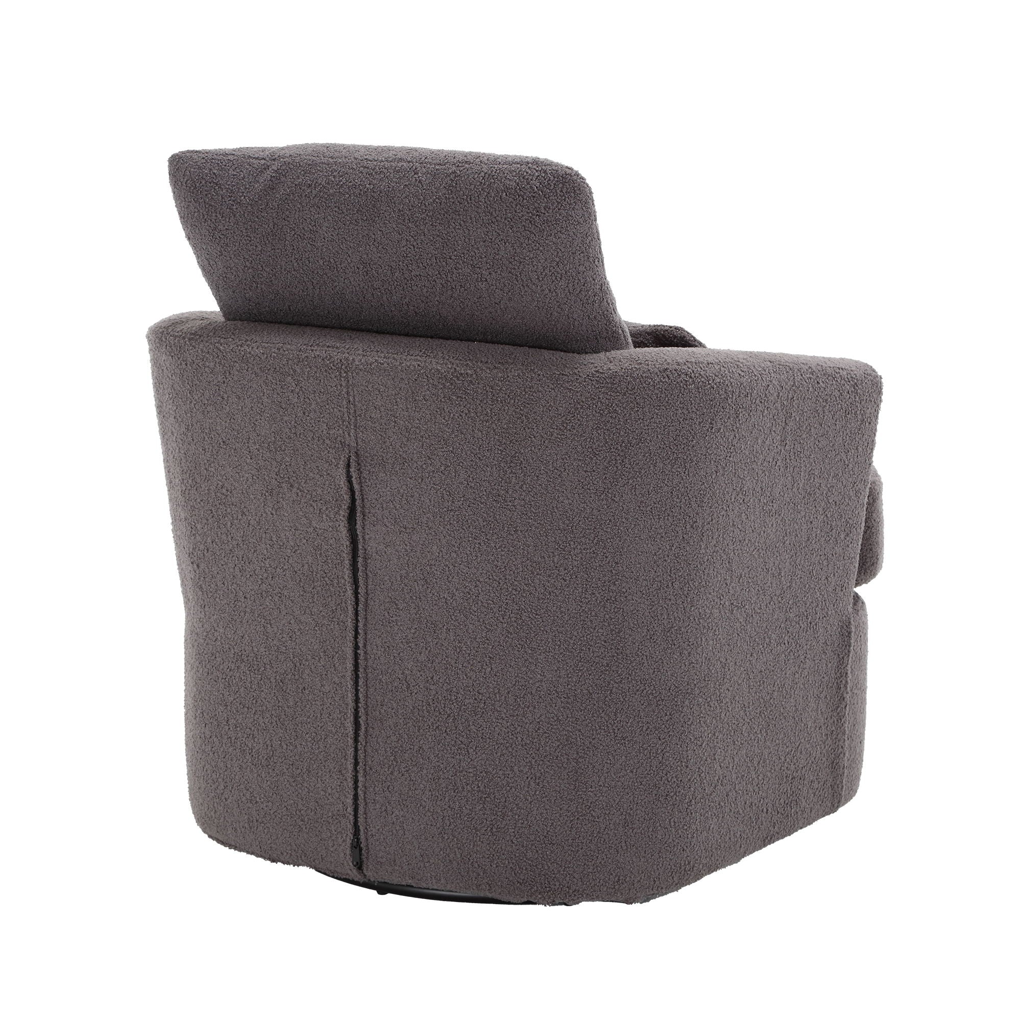 Modern Barrel Comfy Round Accent Sofa Chair, 360 Degree Swivel