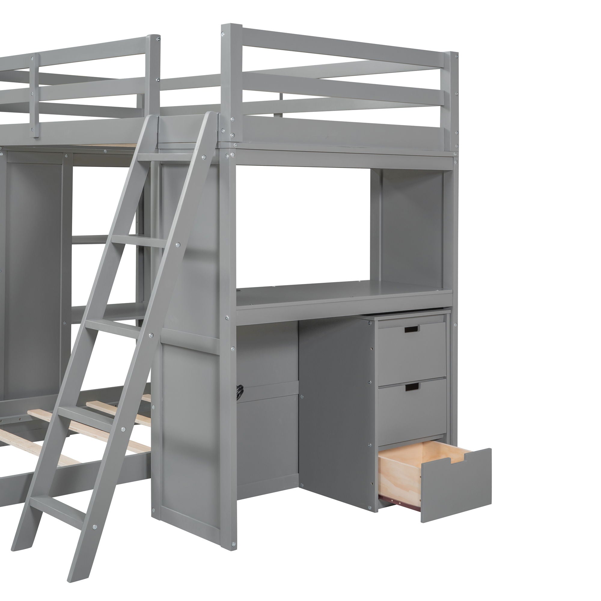 Bunk Bed With LED Light And USB Ports