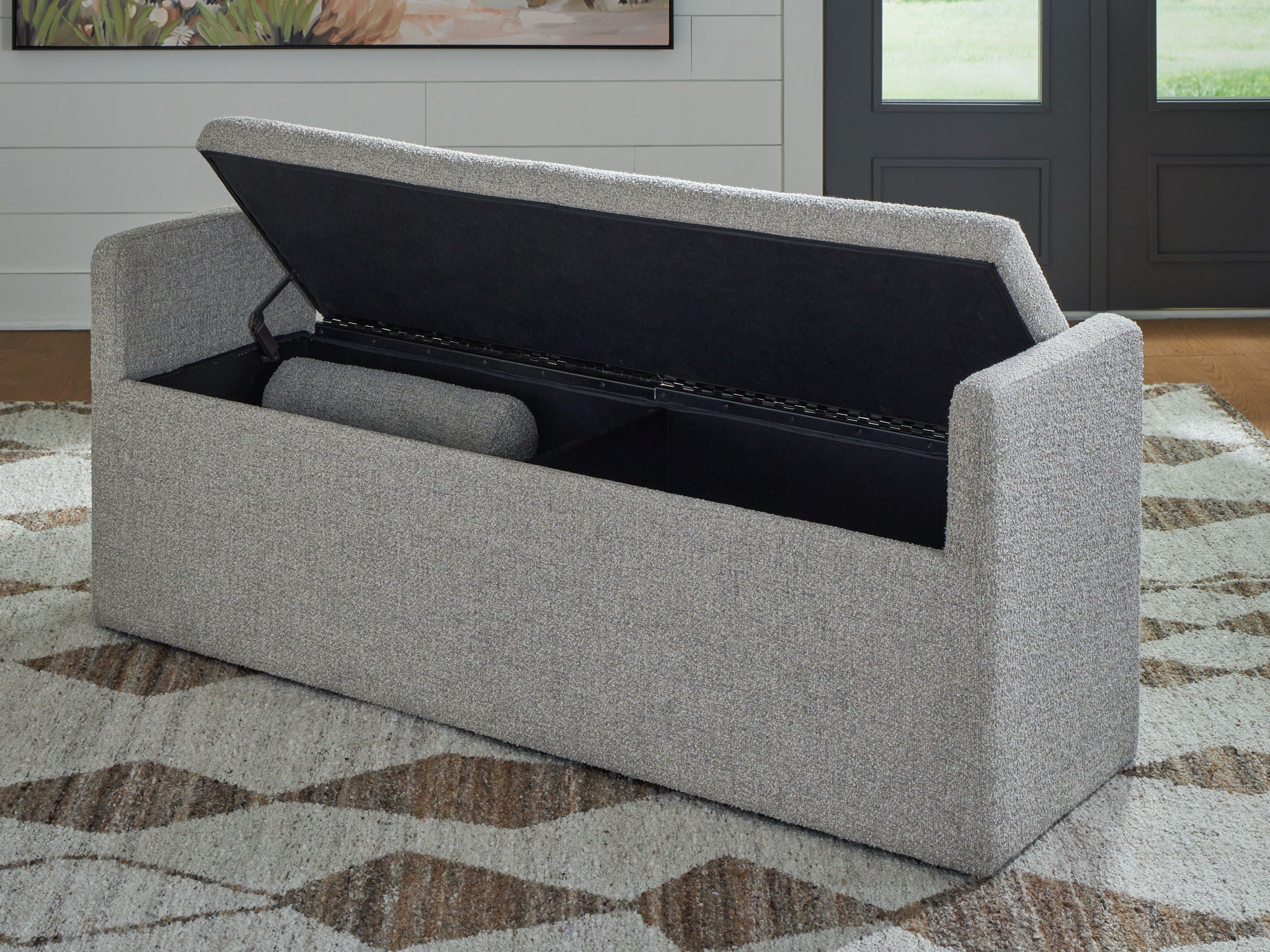 Galliden - Beige - Large Upholstered Dining Room Bench