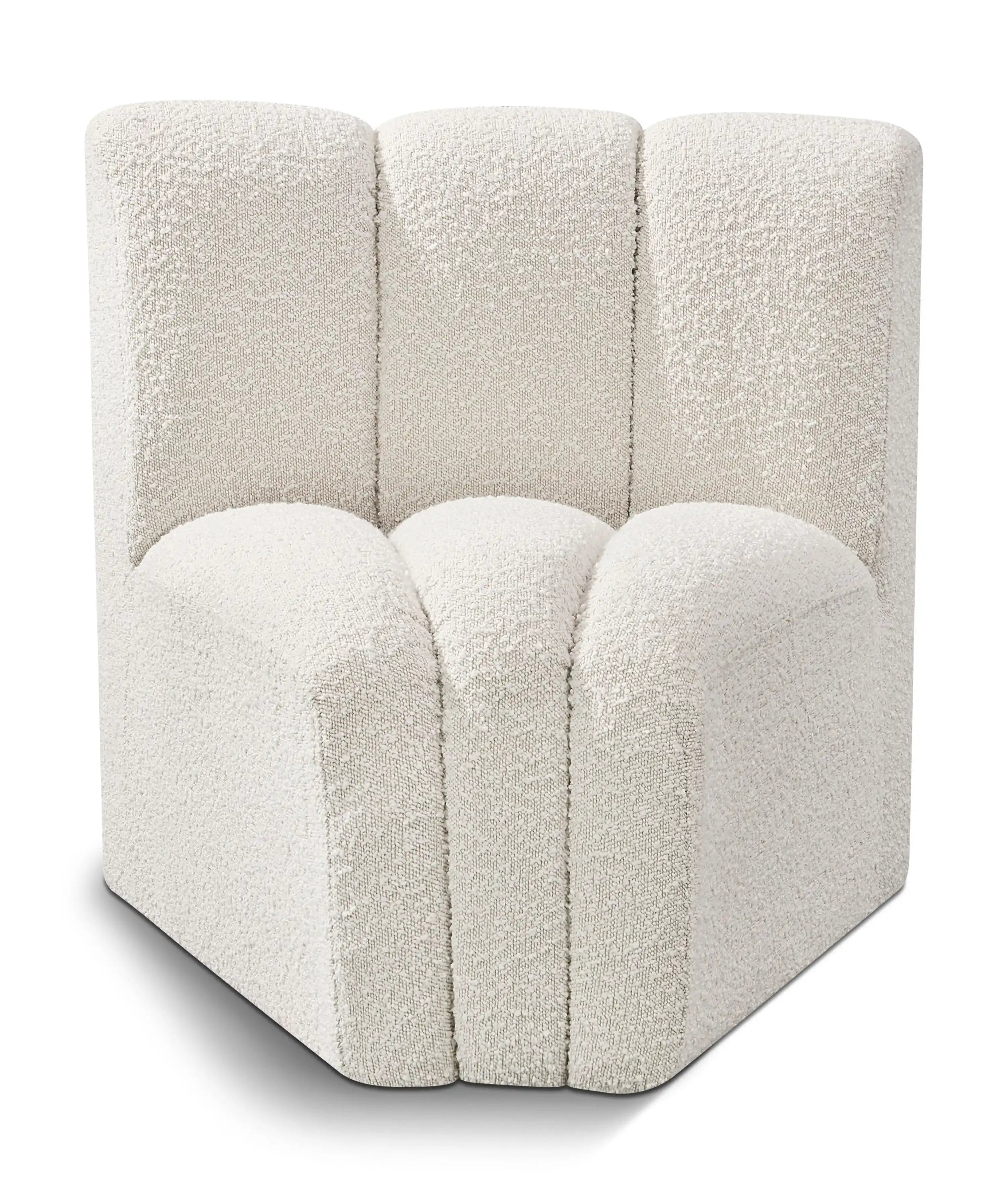 Arc - Boucle Fabric Curved Corner Chair