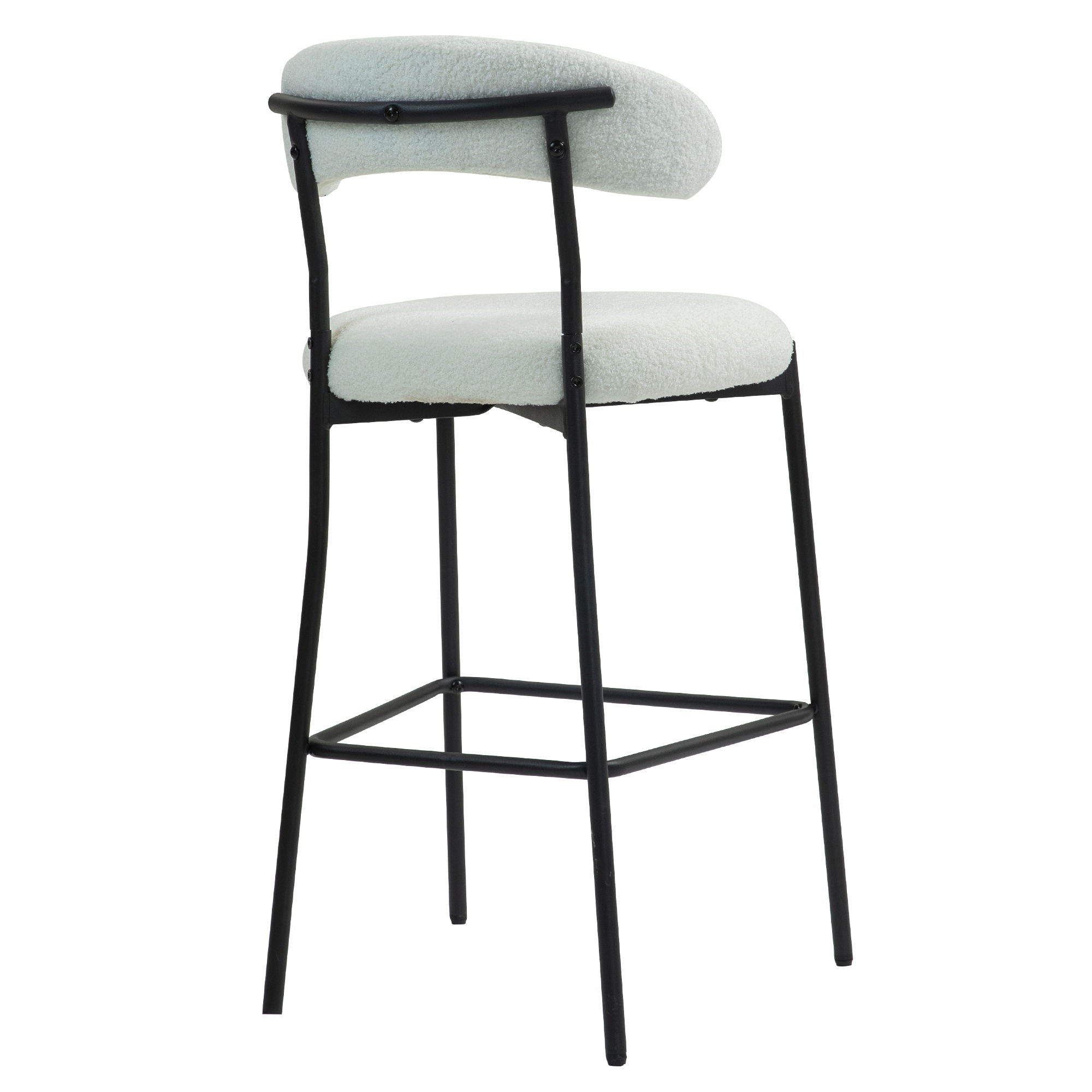 Counter Height Bar Stools With Powder Coating Base And Footrest