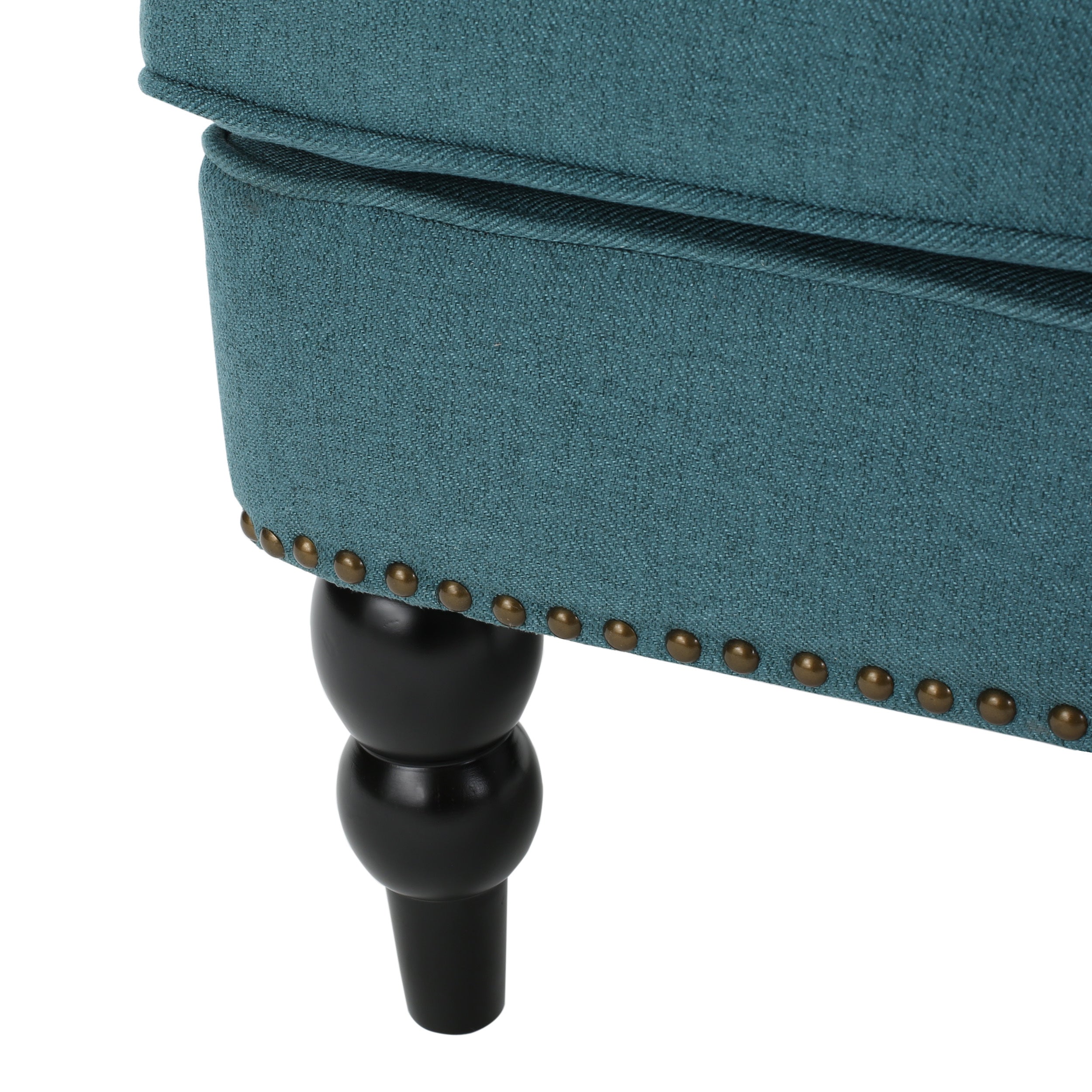 Harrison Tufted Club Chair with Plush Cushion and Studded Trim