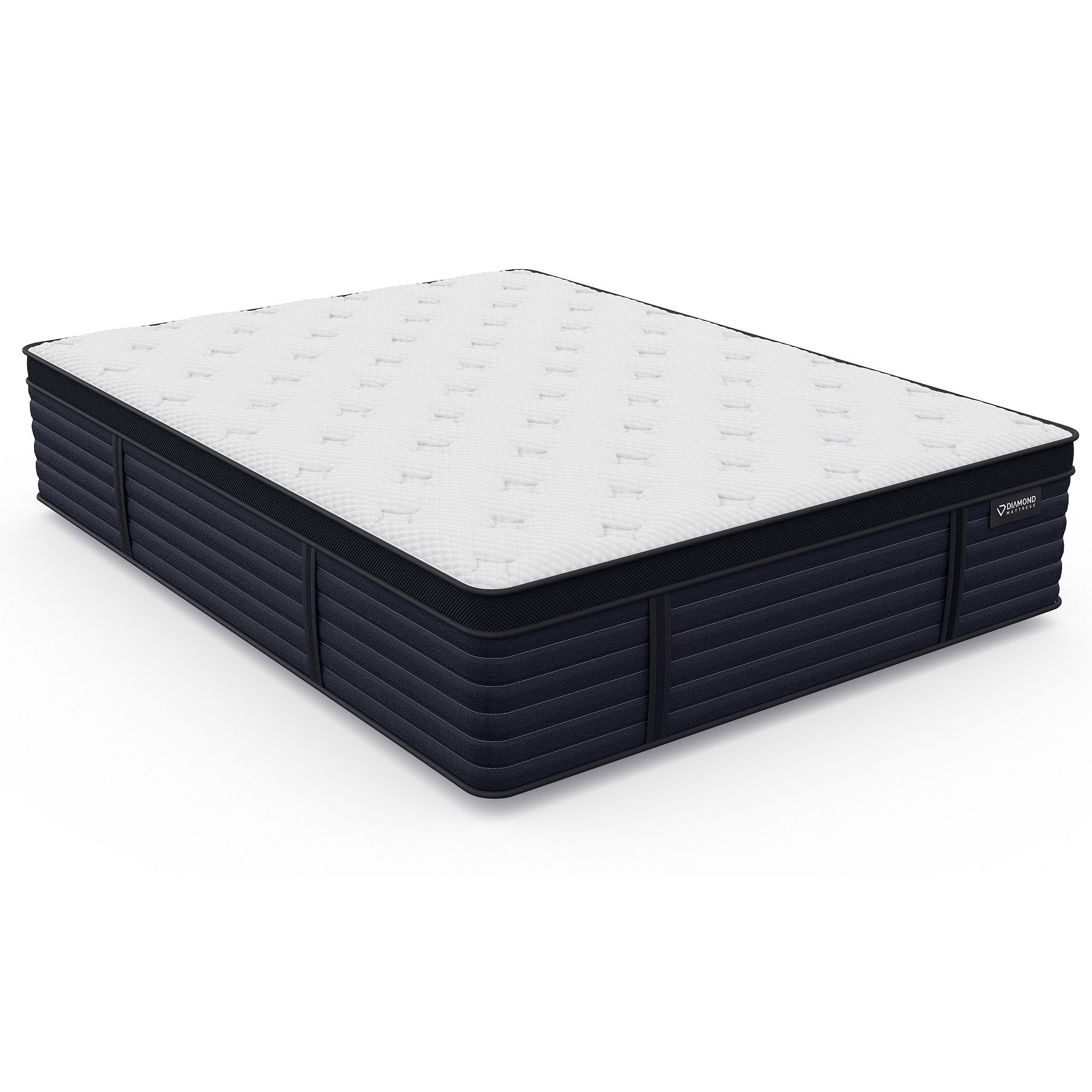 Diamond Hughes Full Size Latex Hybrid Mattress with Euro-Top 14.5" Medium Feel