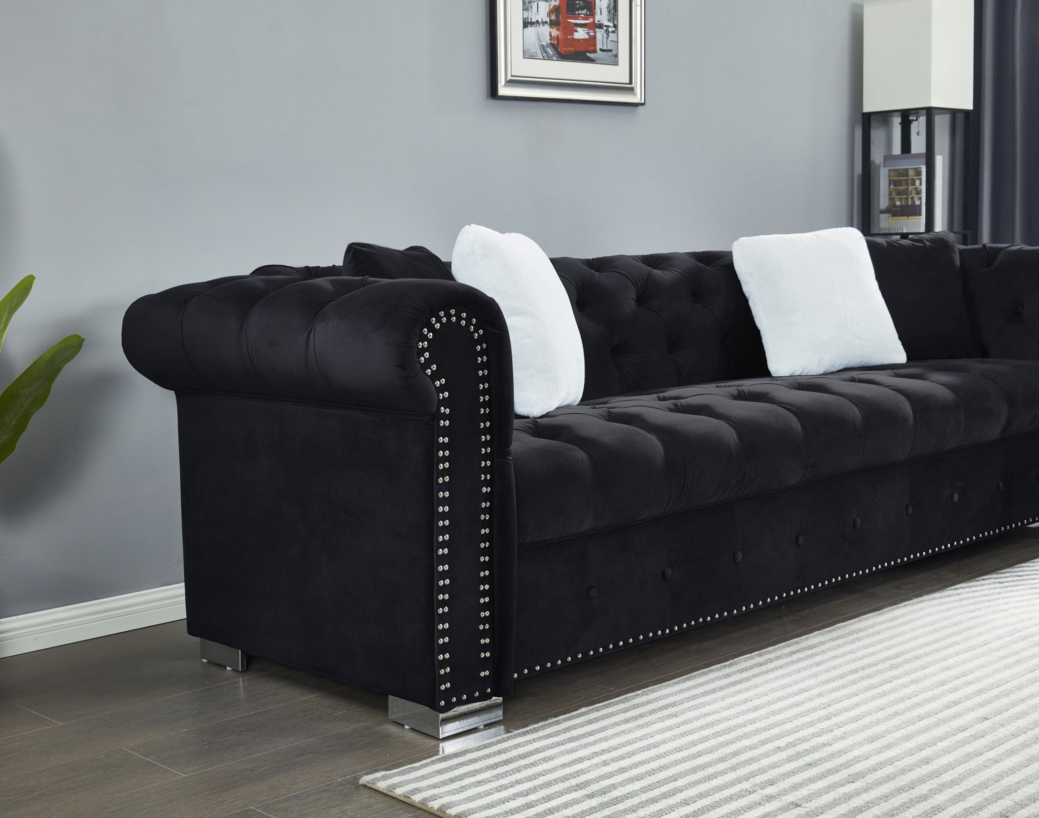 4 Seater Oversized L Shaped Reversible Sectional Sofa