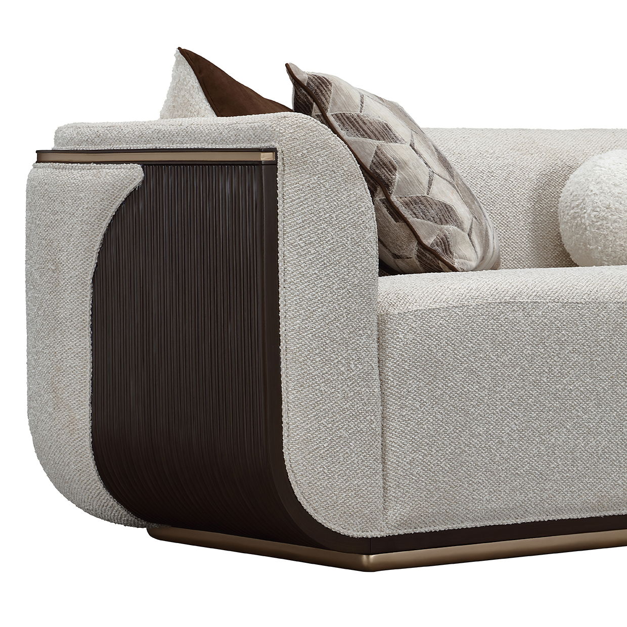 West Kensington - Sofa - Buff / Medium Espresso