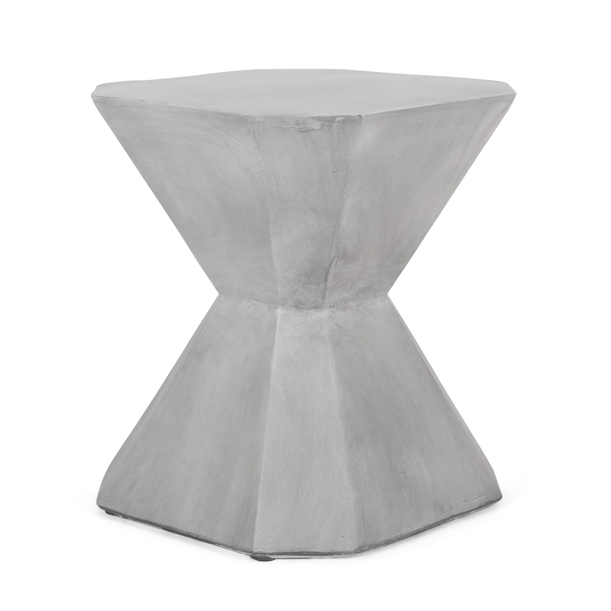 Outdoor, Lightweight Concrete Side Table - Natural