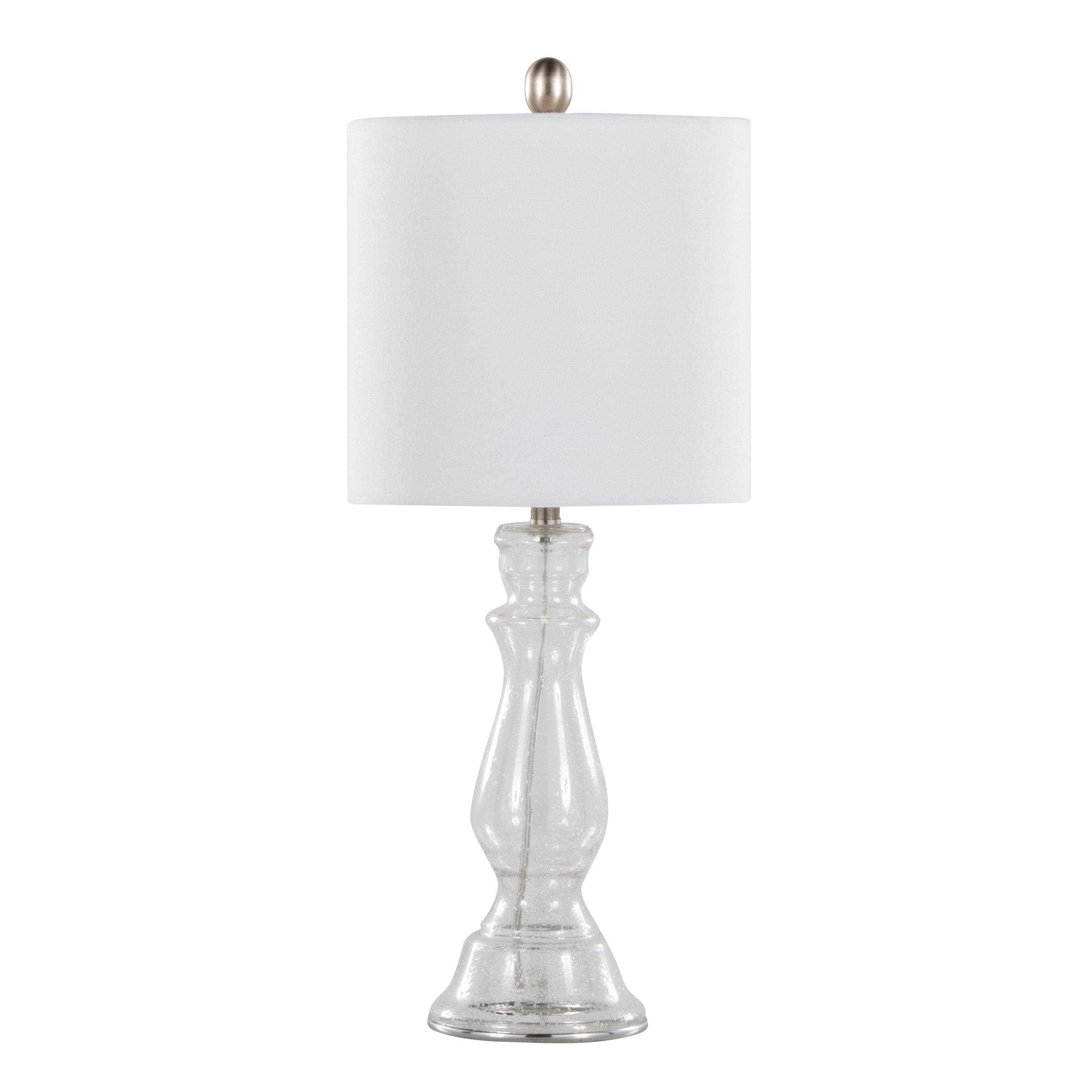Bishop 24" Contemporary Glass Table Lamp Set of 2