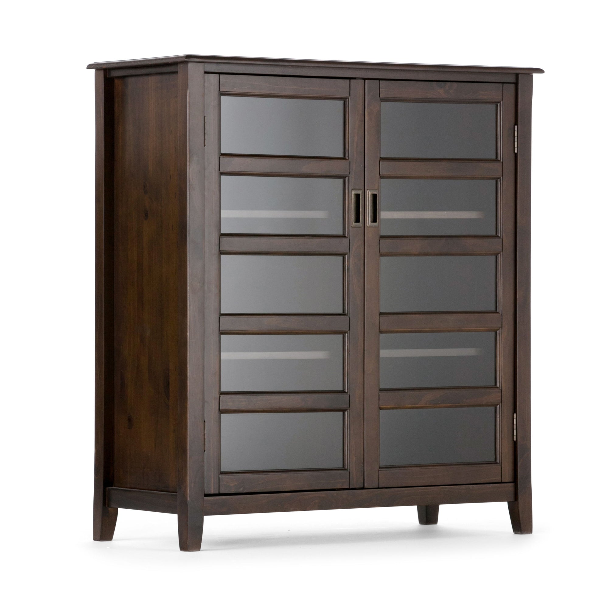 Burlington - Medium Storage Cabinet - Mahogany Brown - Best Buy Furniture