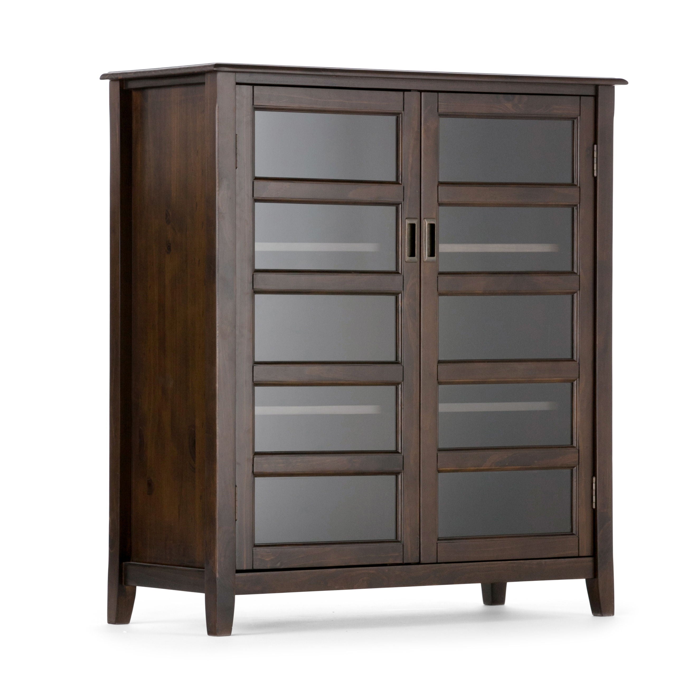 Burlington - Medium Storage Cabinet - Mahogany Brown - Best Buy Furniture