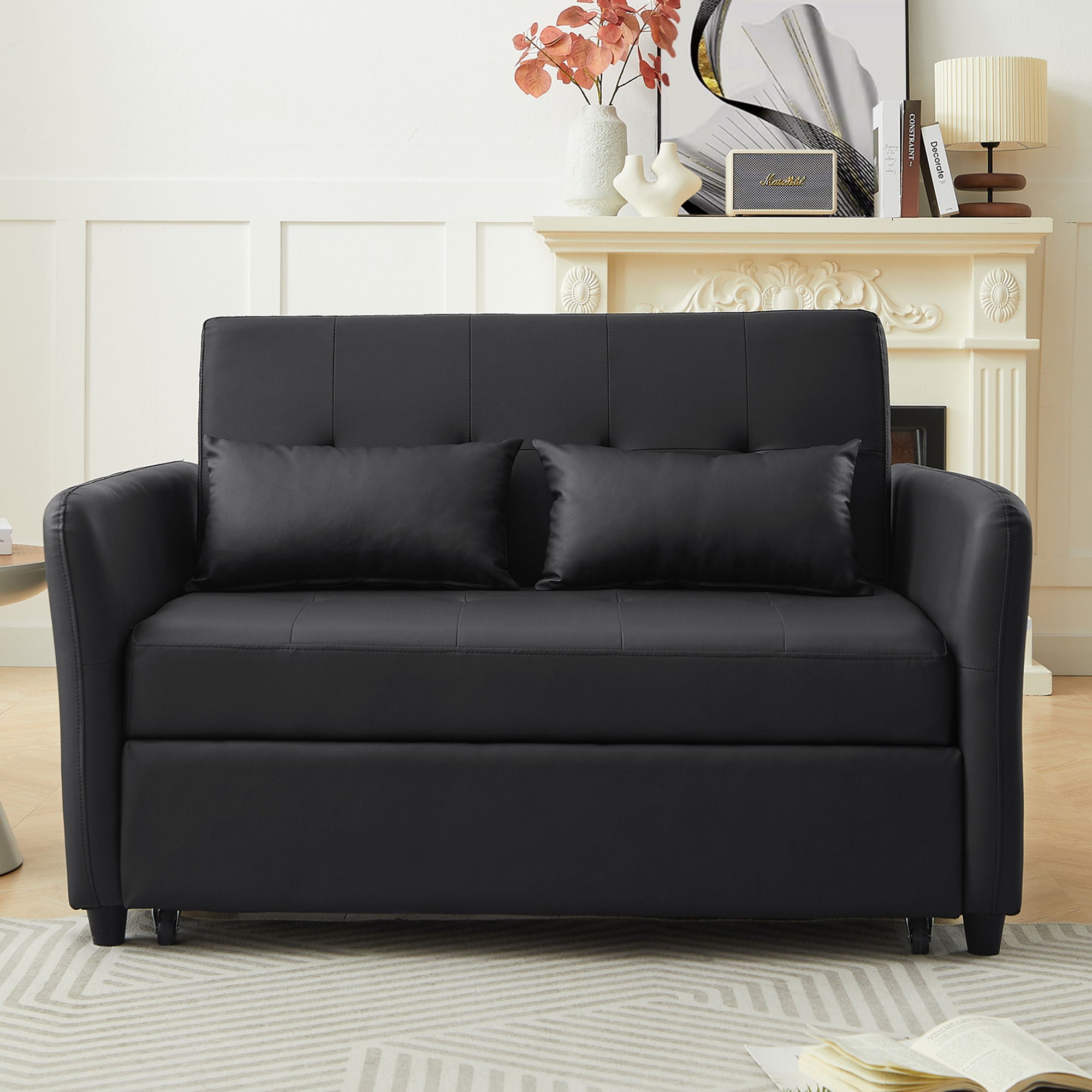 Convertible Sleeper Bed, Adjustable Oversized Armchair With 3 USB Ports