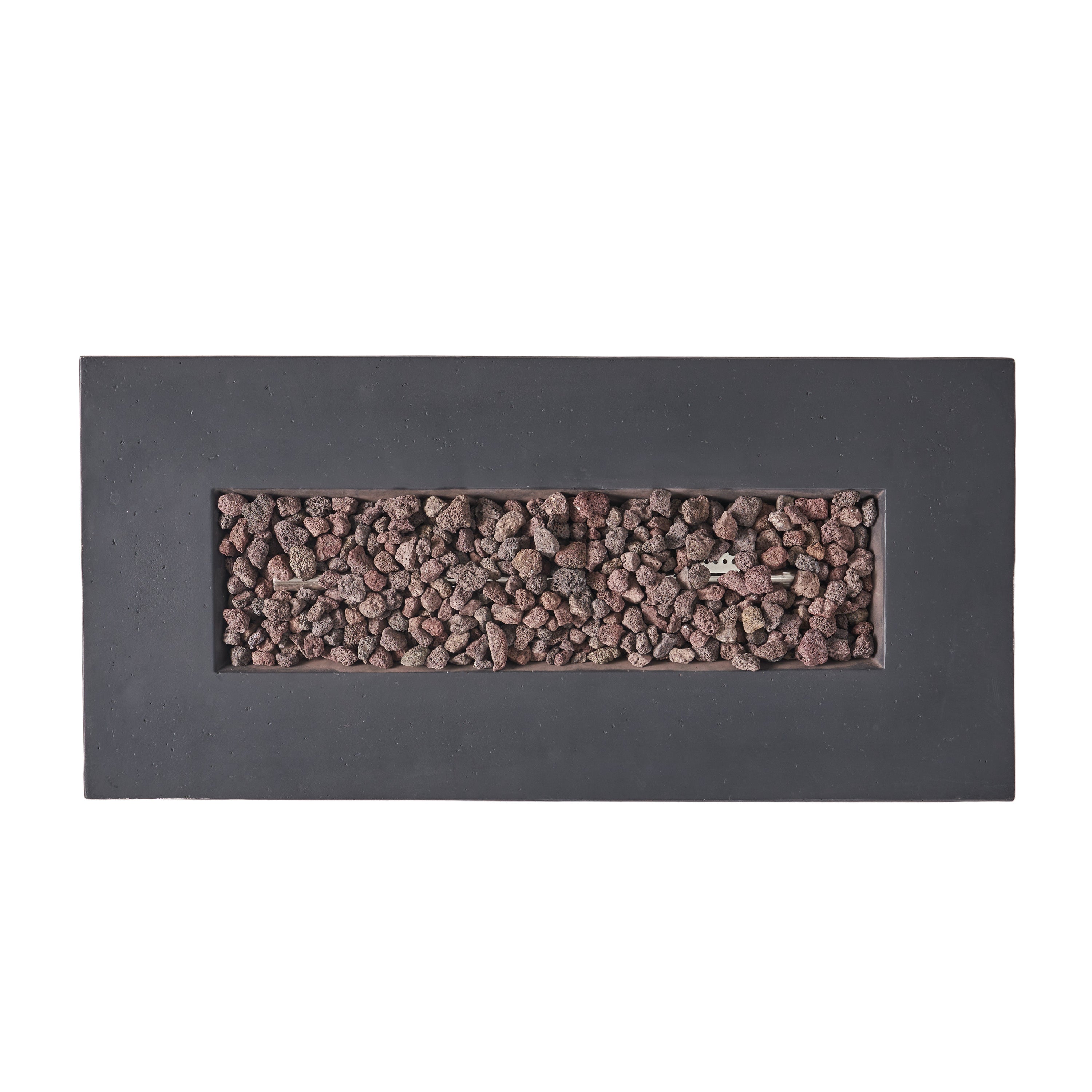 Contemporary Outdoor 40,000 BTU Propane Fire Pit Light Grey MgO Concrete 40'