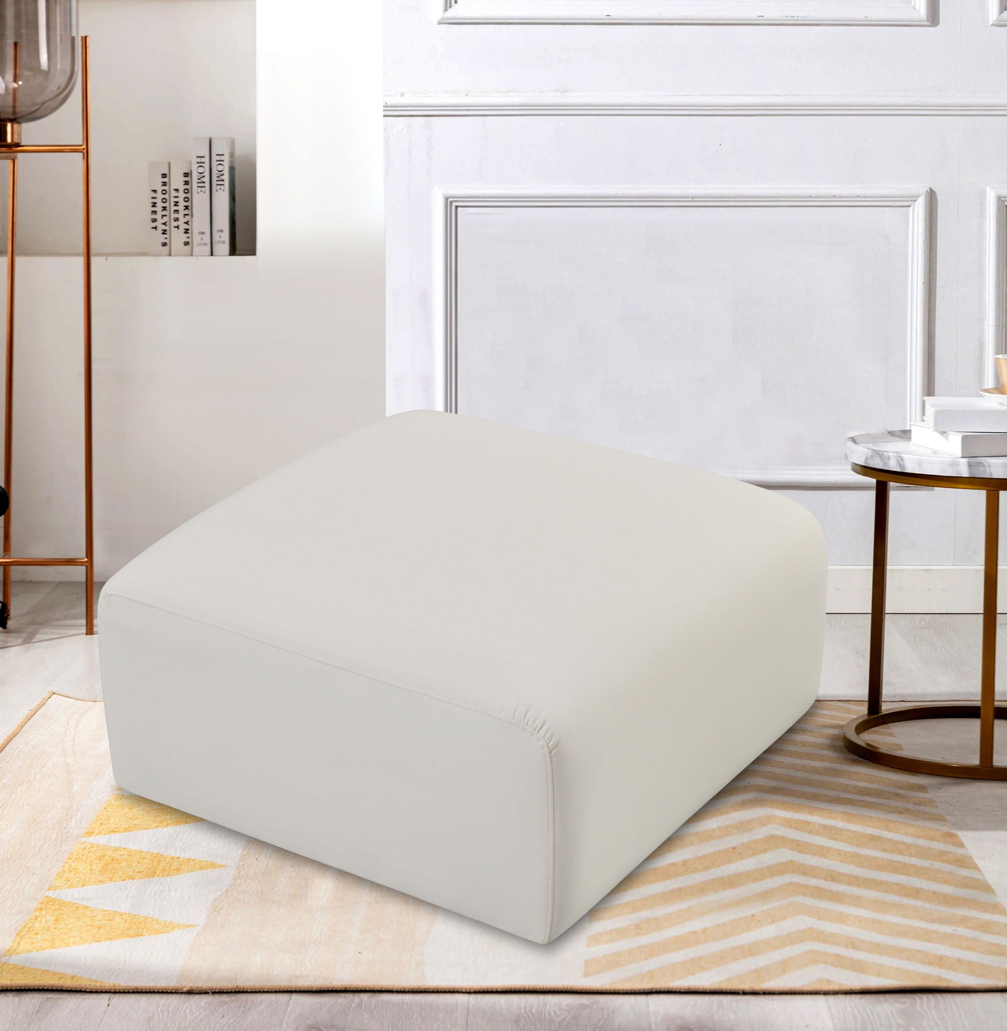 Arc - Faux Leather Ottoman
