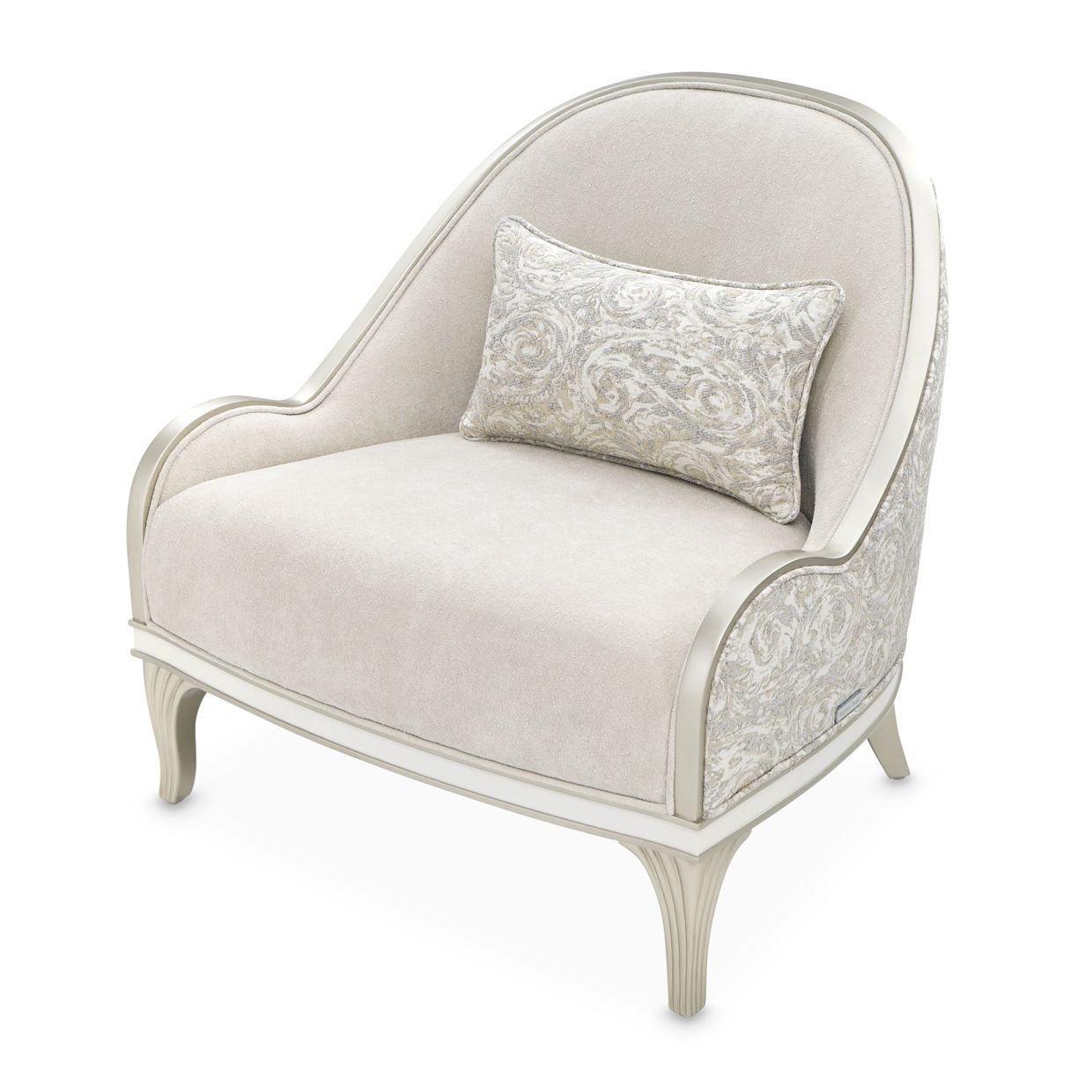 La Marisia - Chenille Accent Chair - Tranquil / Light Champagne