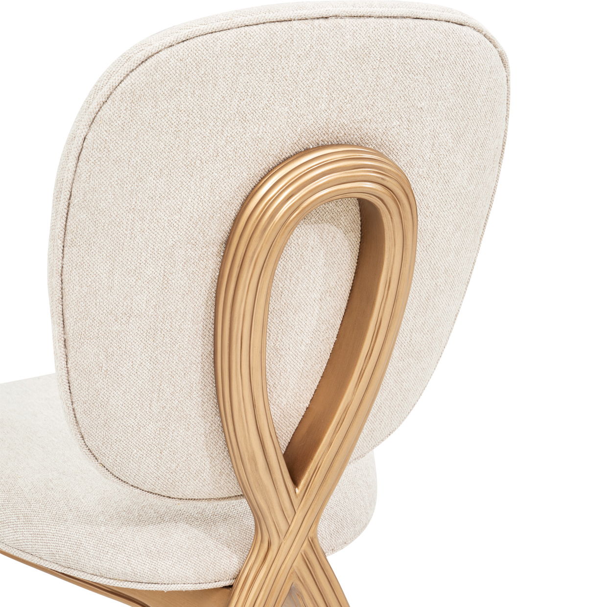 Camellia Field - Vanity Chair - Beige / Gold