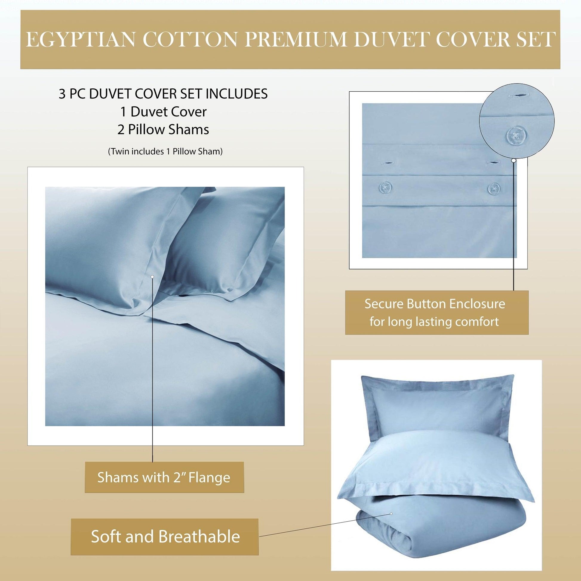 Egyptian Cotton 650 Thread Count Modern Solid Duvet Cover Set - Egyptian Cotton Duvet Cover Set by Superior