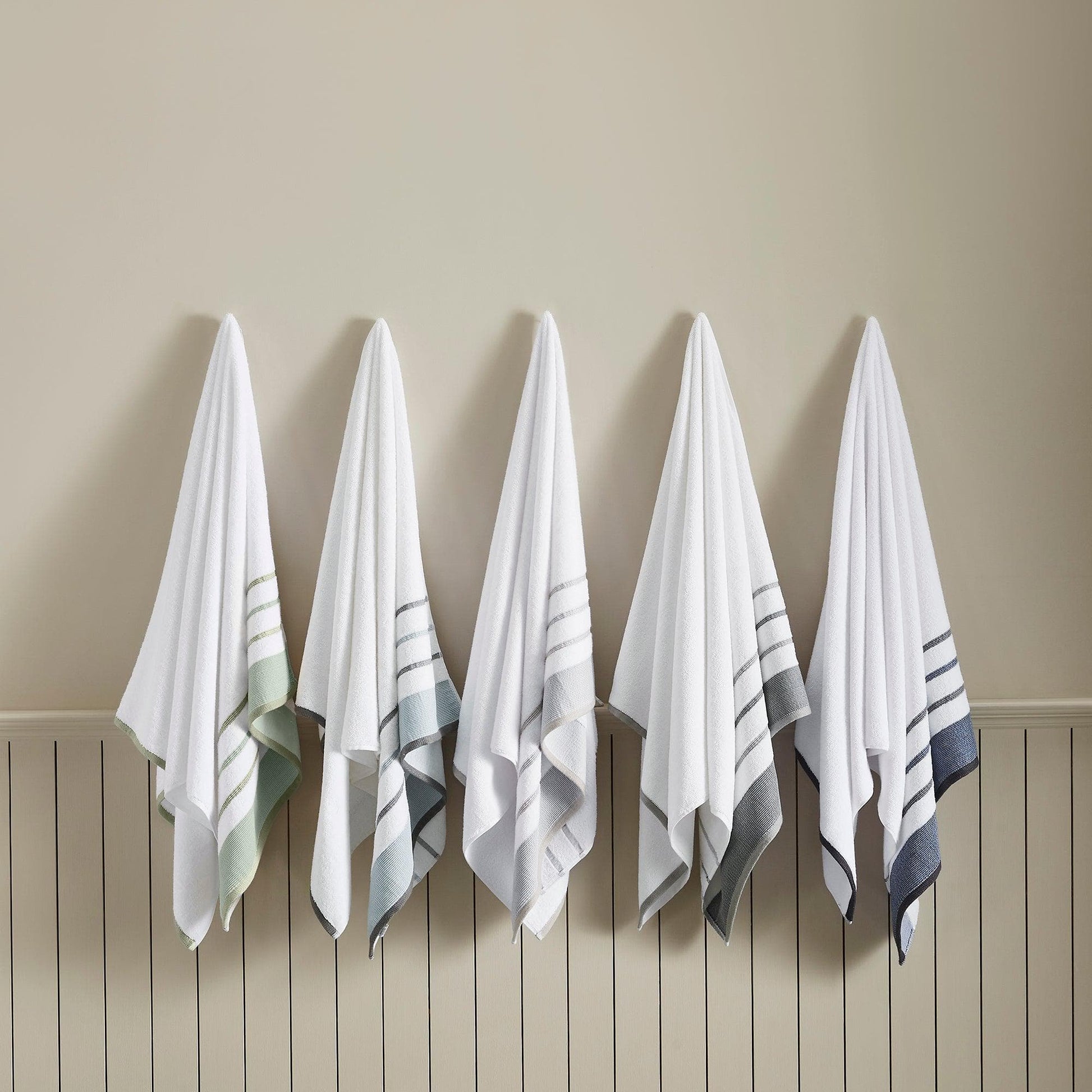 Decorative Cotton Stripe Bath Towel Set - Noelle Collection - Best Buy Furniture