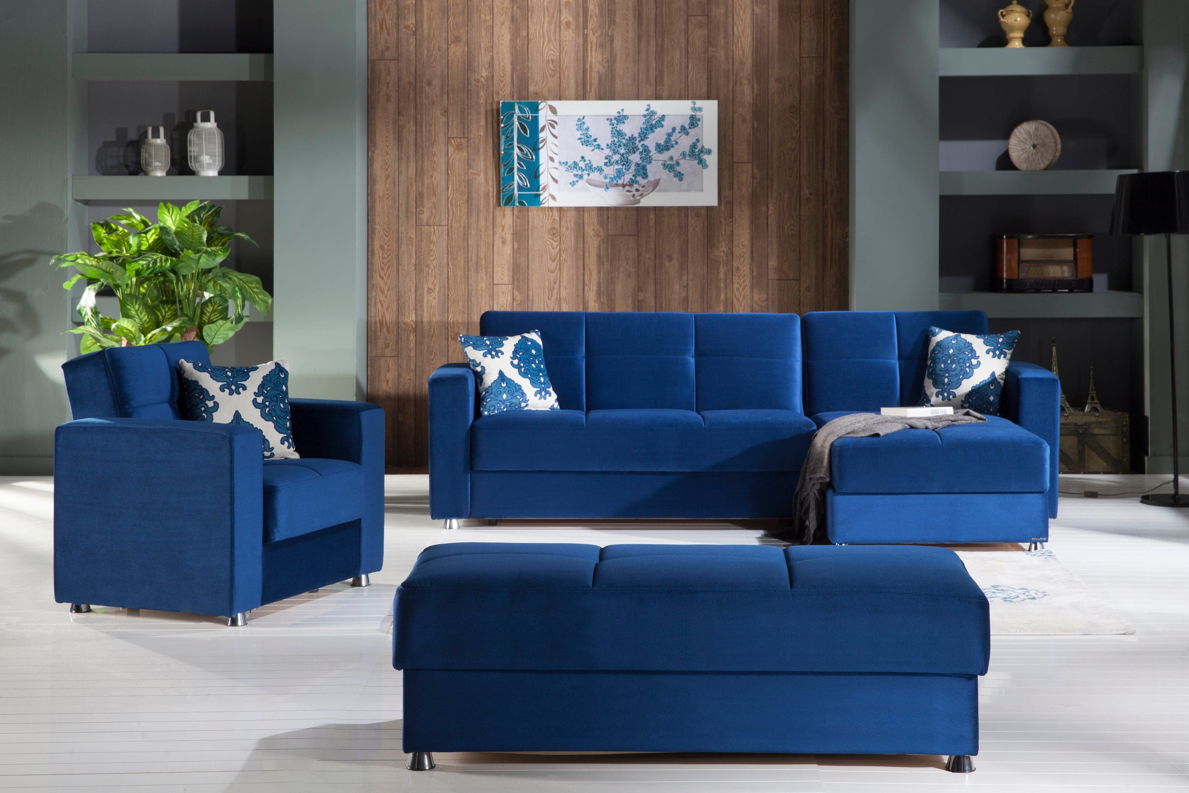 Modular chaise lounge of the Elegant Sectional, showing customizable seating options.