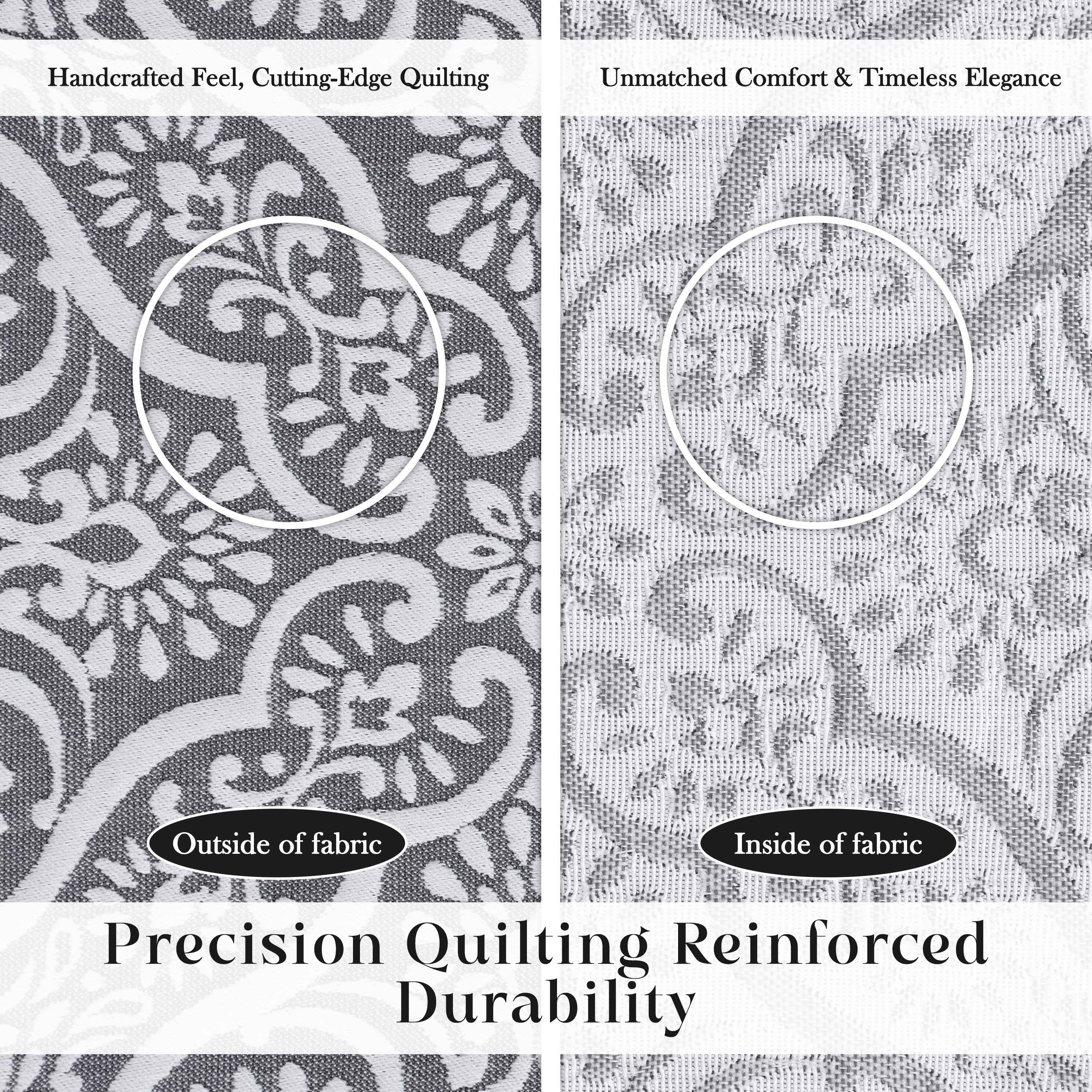 Enzy Medium Weight Floral Matelasse 3 Piece Bedspread Pillow Sham Set - Bedspread by Superior Brand