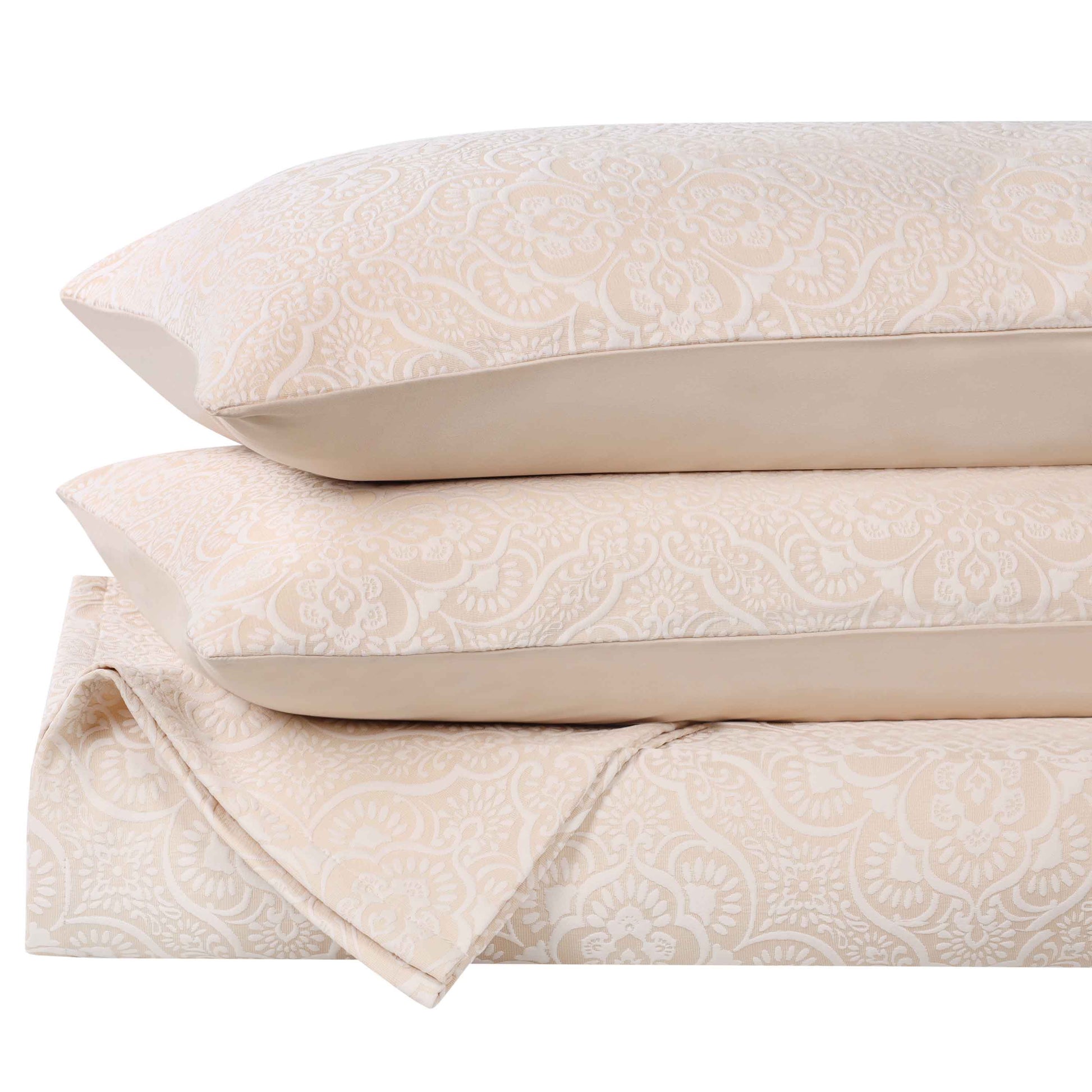 Enzy Medium Weight Floral Matelasse 3 Piece Bedspread Pillow Sham Set - Bedspread by Superior Brand