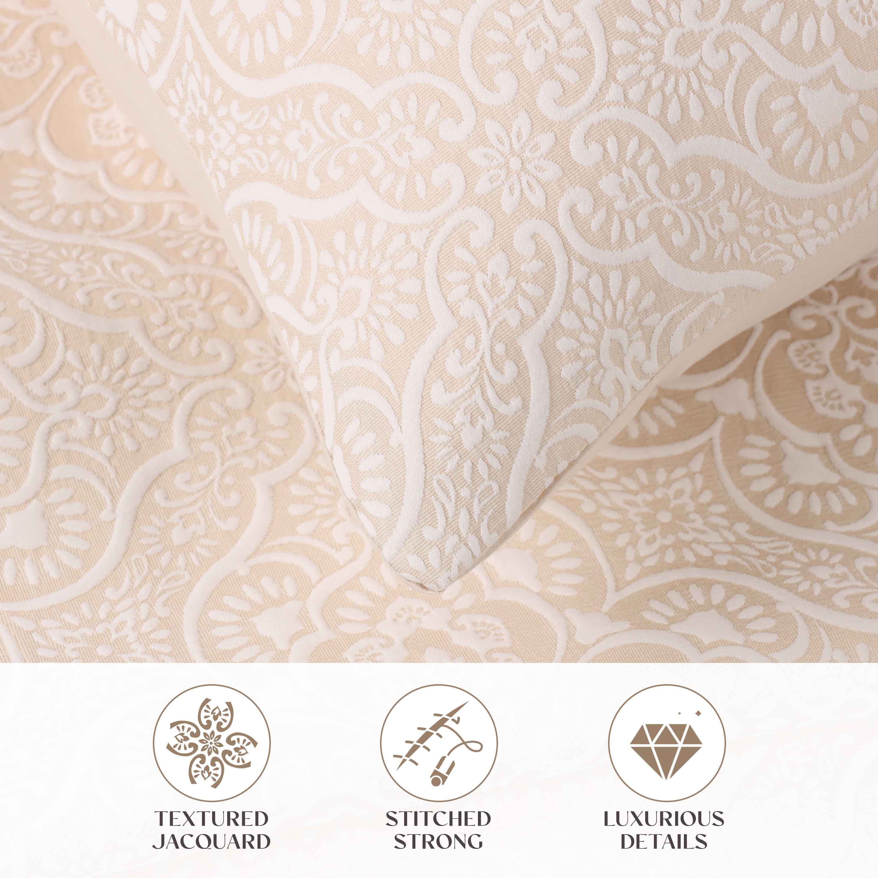 Enzy Medium Weight Floral Matelasse 3 Piece Bedspread Pillow Sham Set - Bedspread by Superior Brand