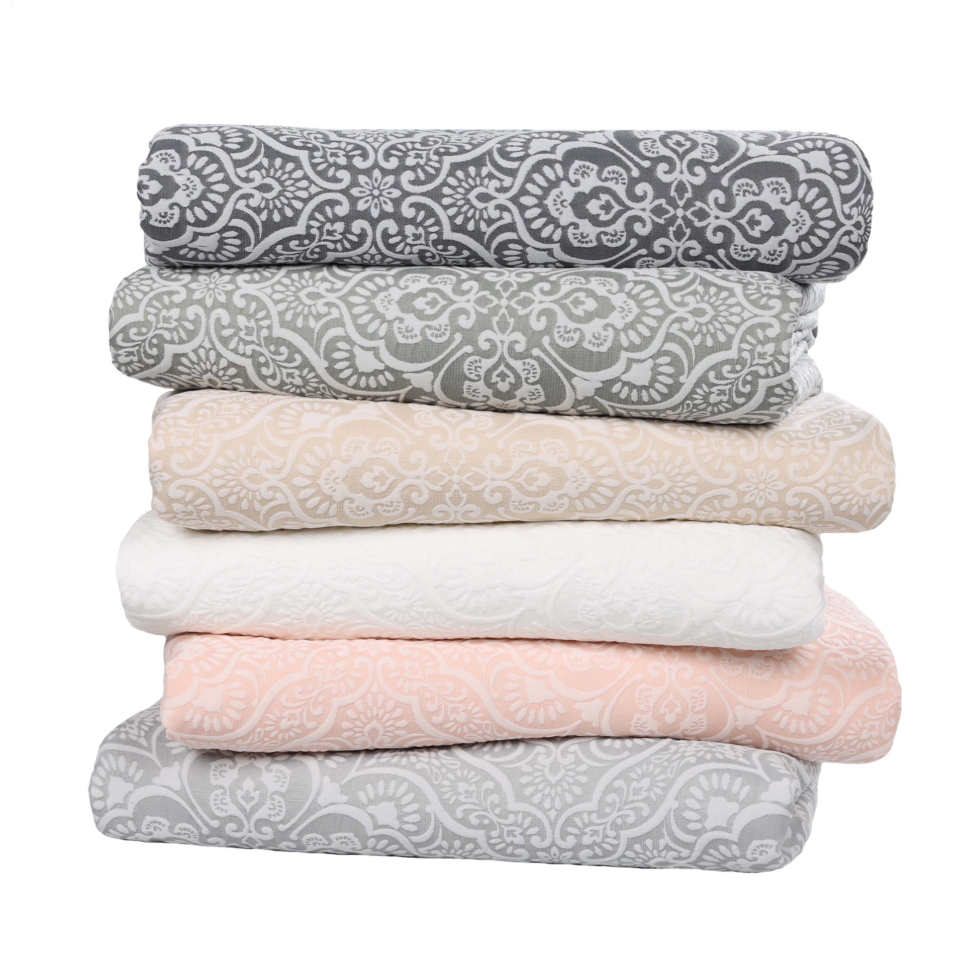 Enzy Medium Weight Floral Matelasse 3 Piece Bedspread Pillow Sham Set - Bedspread by Superior Brand