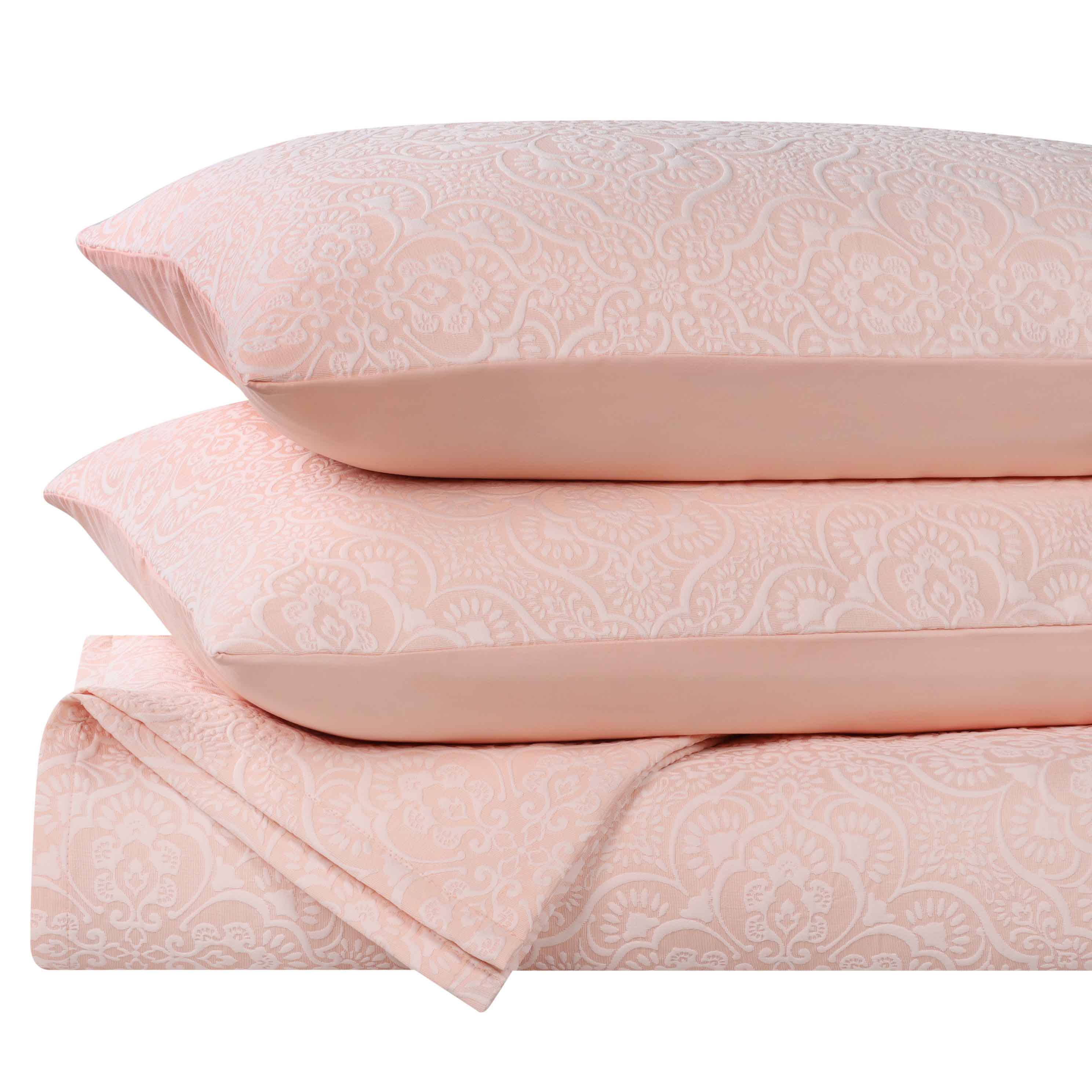 Enzy Medium Weight Floral Matelasse 3 Piece Bedspread Pillow Sham Set - Bedspread by Superior Brand