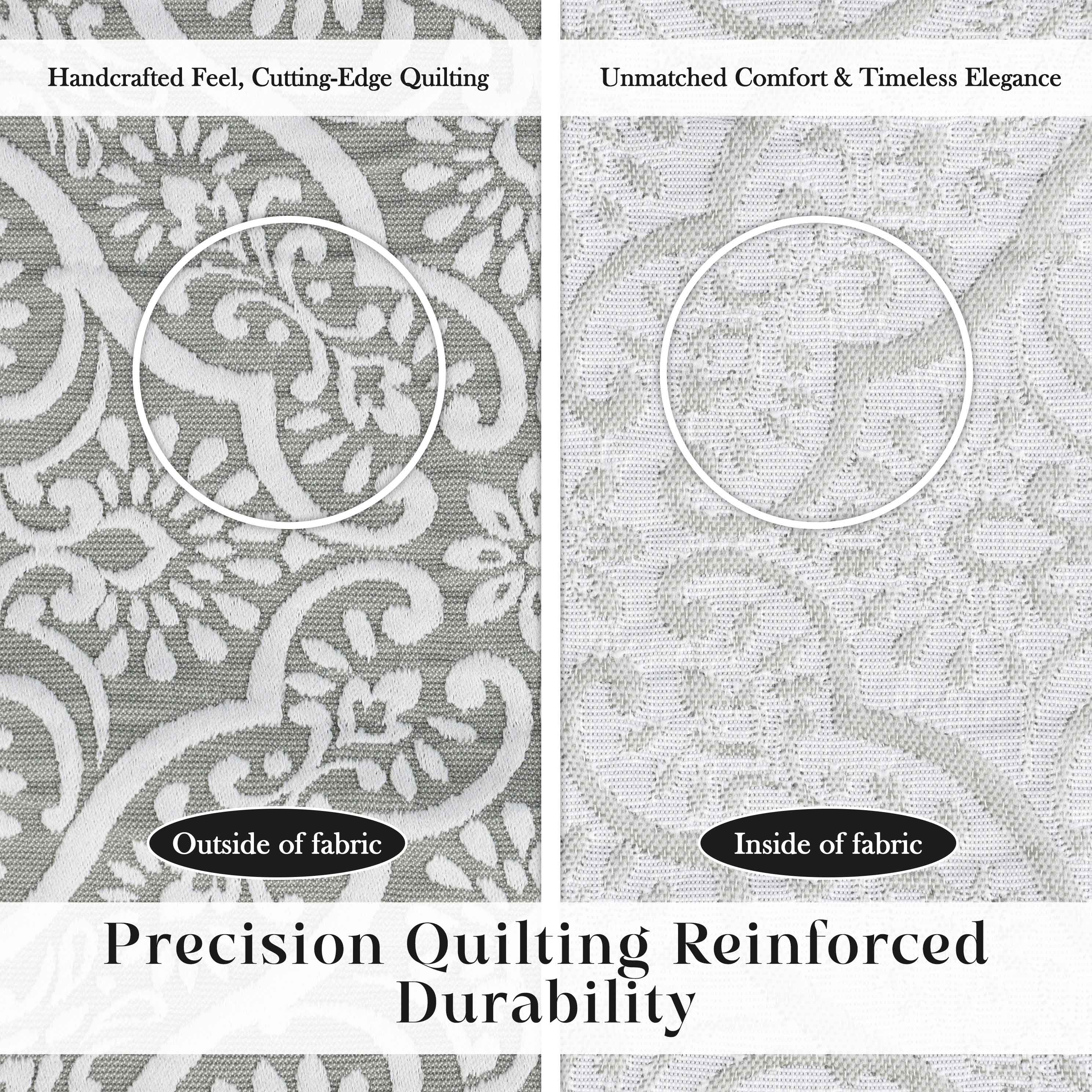 Enzy Medium Weight Floral Matelasse 3 Piece Bedspread Pillow Sham Set - Bedspread by Superior Brand