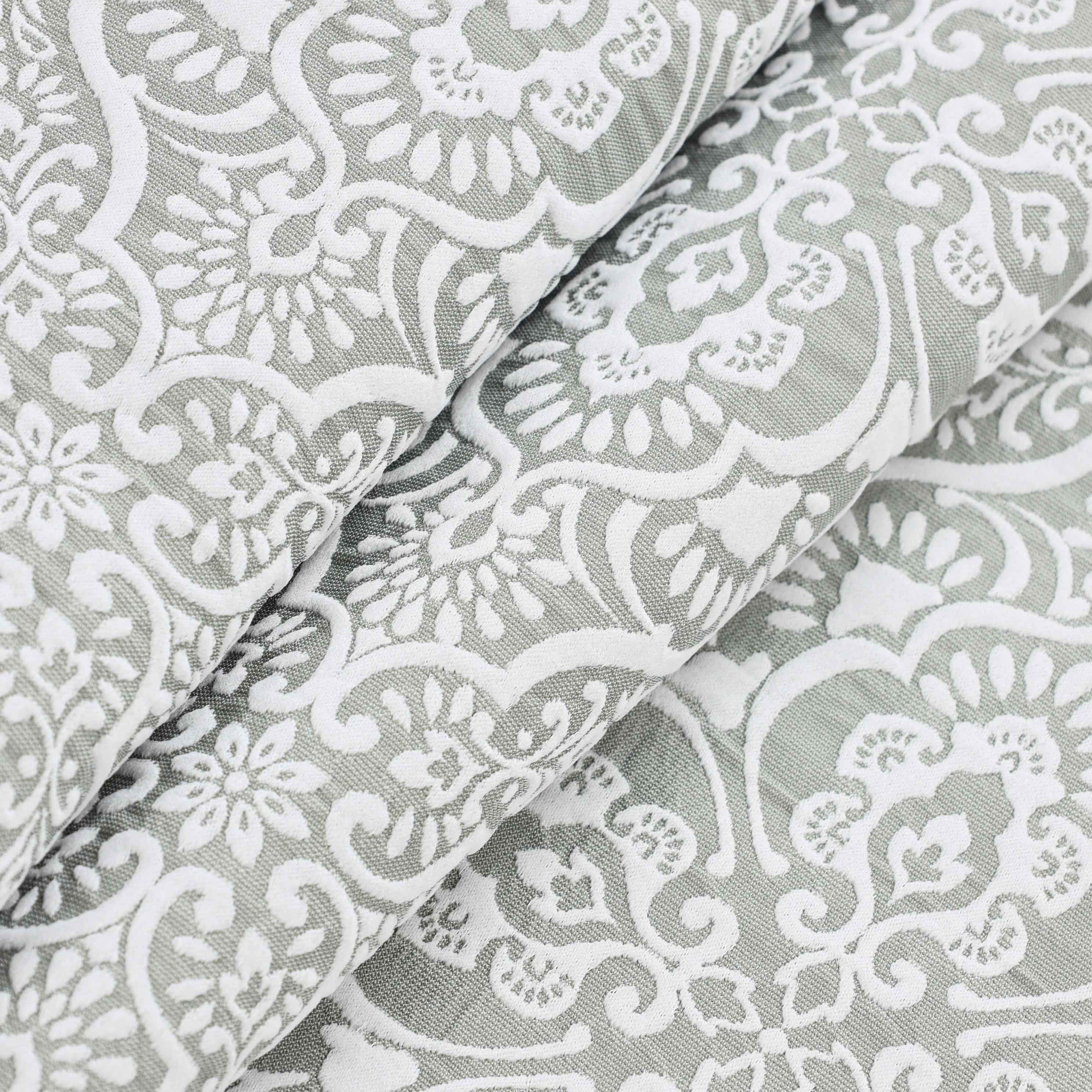 Enzy Medium Weight Floral Matelasse 3 Piece Bedspread Pillow Sham Set - Bedspread by Superior Brand