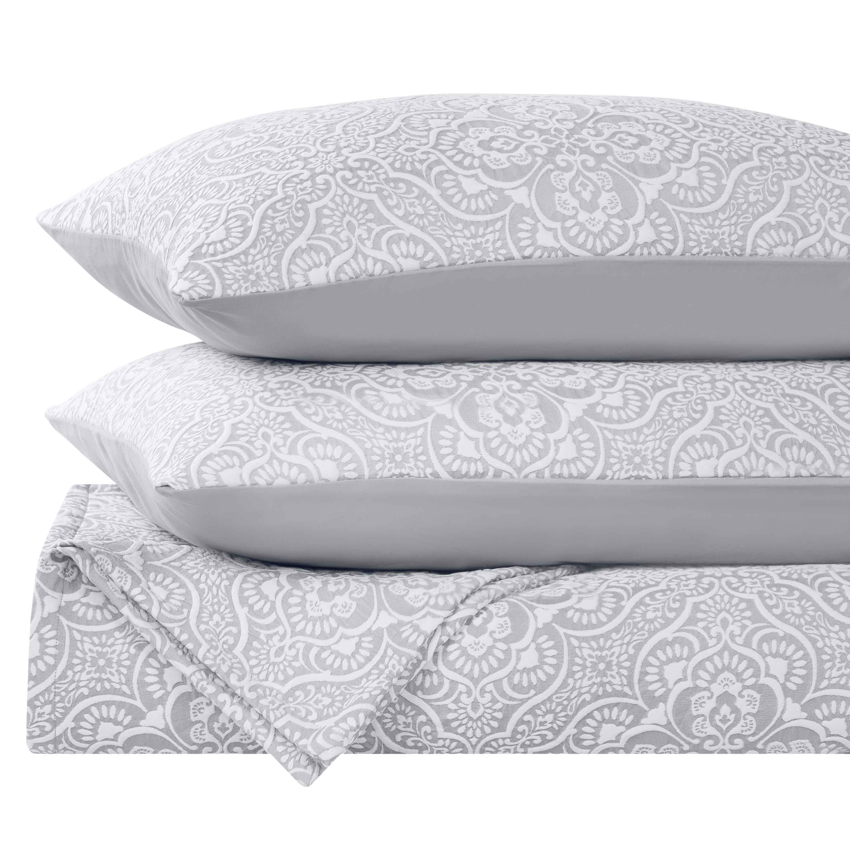 Enzy Medium Weight Floral Matelasse 3 Piece Bedspread Pillow Sham Set - Bedspread by Superior Brand
