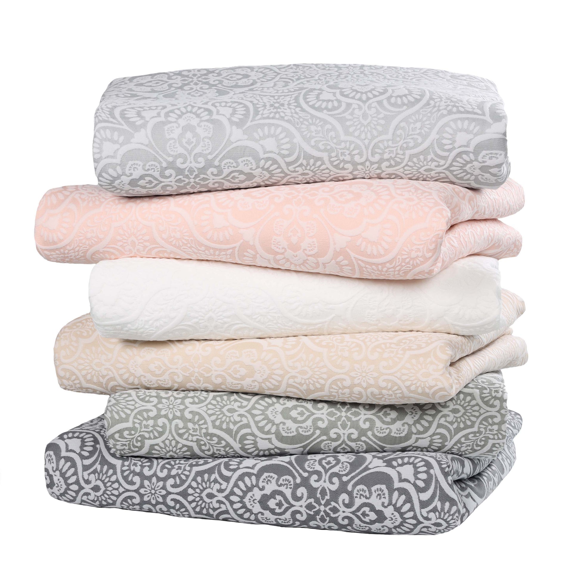 Enzy Medium Weight Floral Matelasse 3 Piece Bedspread Pillow Sham Set - Bedspread by Superior Brand