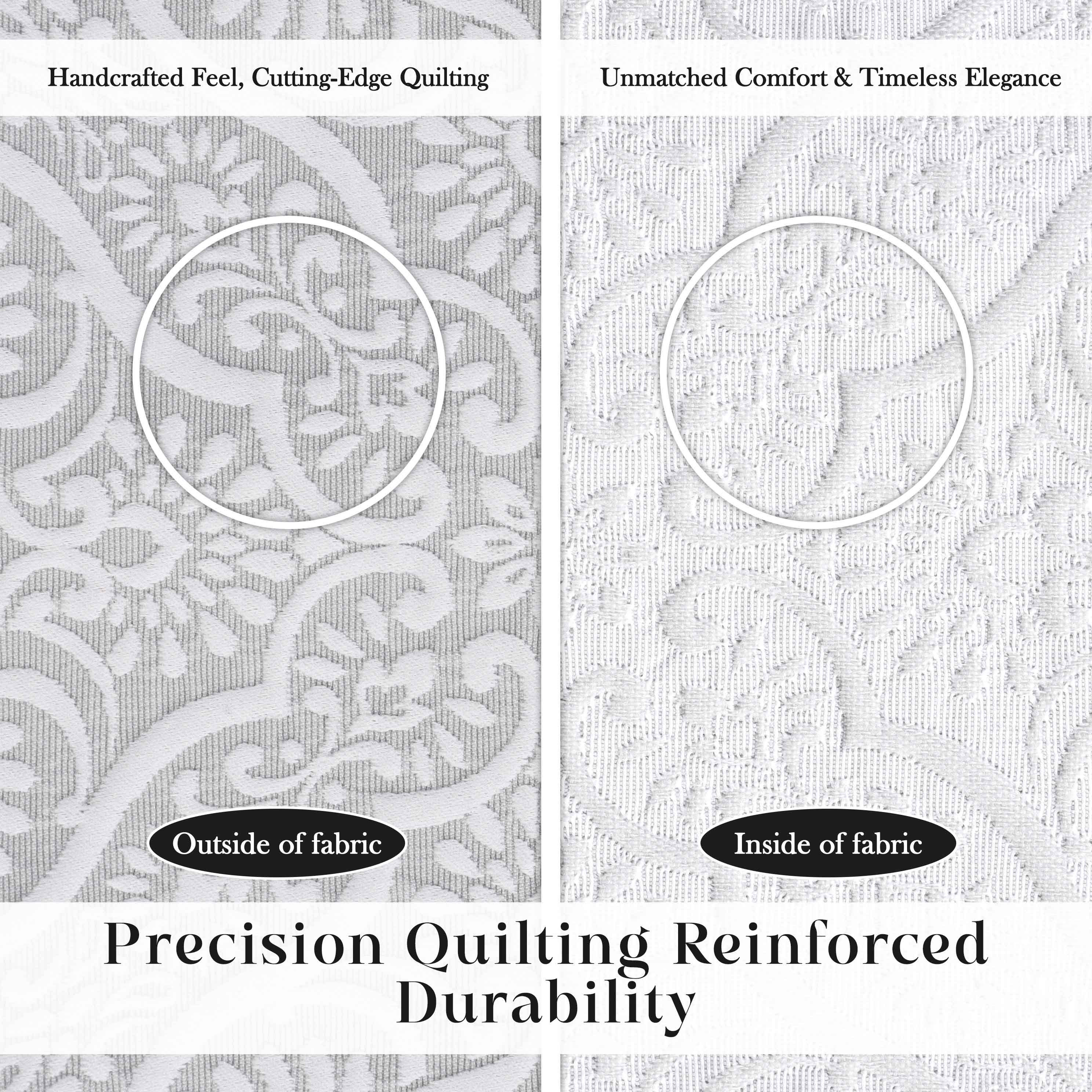 Enzy Medium Weight Floral Matelasse 3 Piece Bedspread Pillow Sham Set - Bedspread by Superior Brand