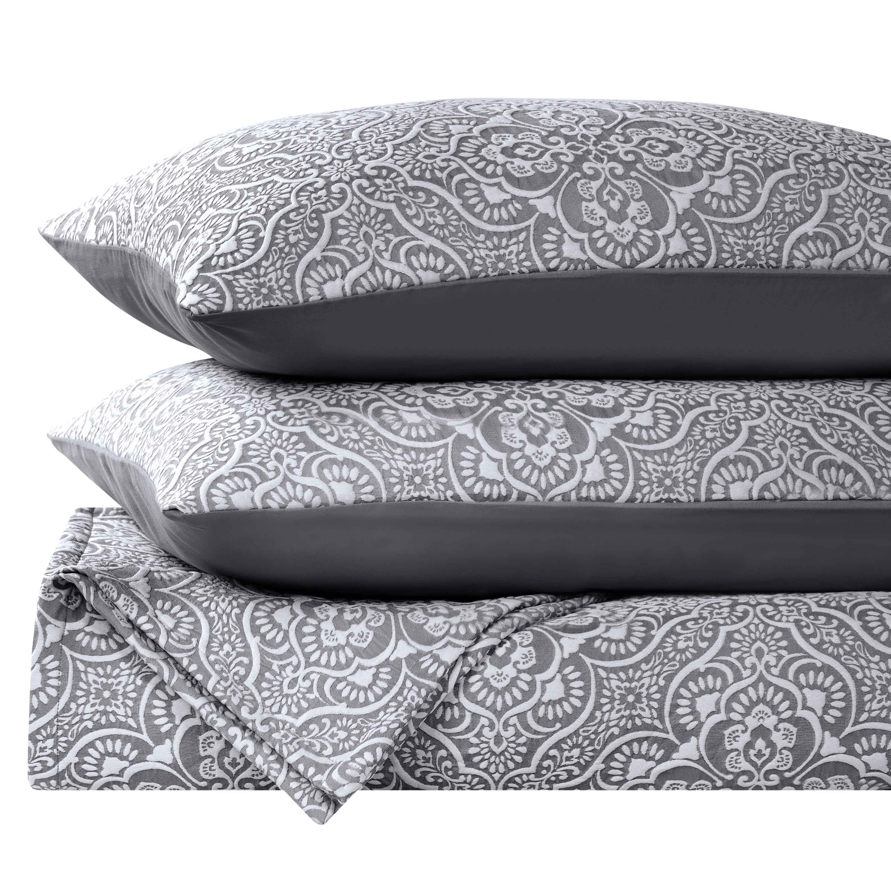 Enzy Medium Weight Floral Matelasse 3 Piece Bedspread Pillow Sham Set - Bedspread by Superior Brand