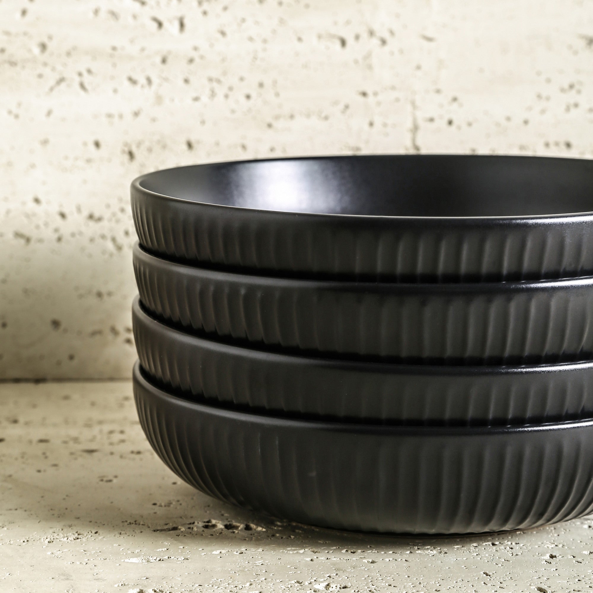 Logan Stoneware Bowl - Black