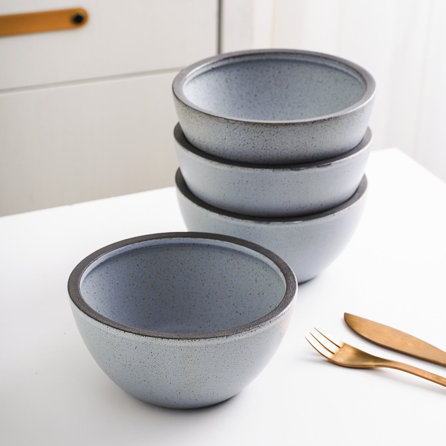 Tina Stoneware Dinnerware Set - Blue And Grey