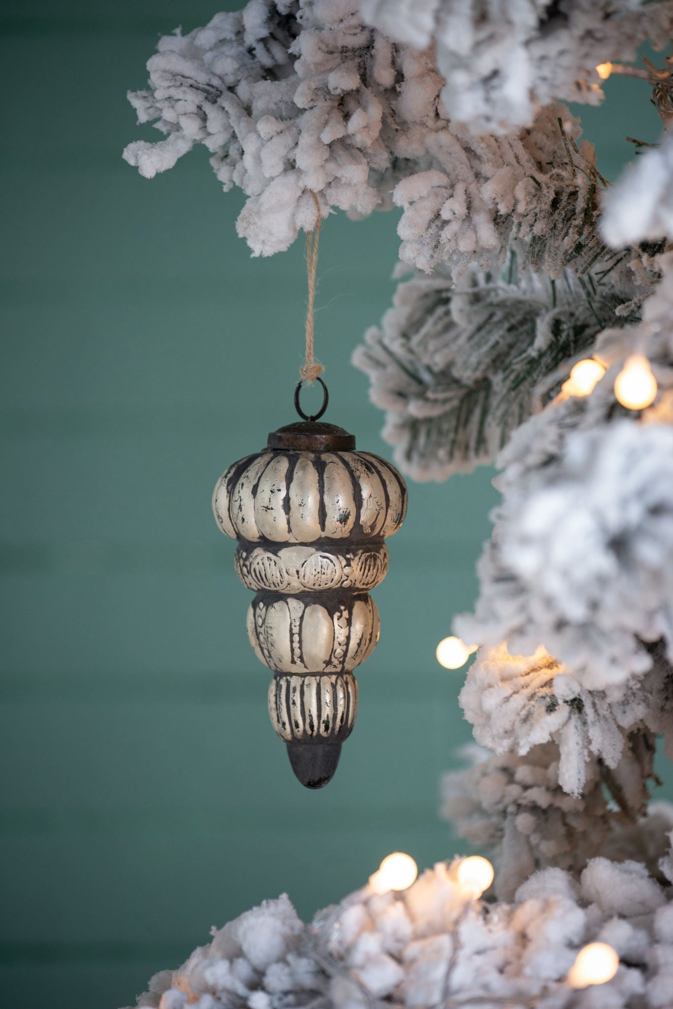 Tear-Drop-Ornament,-Glass-Decorative-Hanging-Christmas-Tree-Ornaments-For-Holiday-Party-Decorations-(Set-of-6)-Silver-Christmas-Ornaments