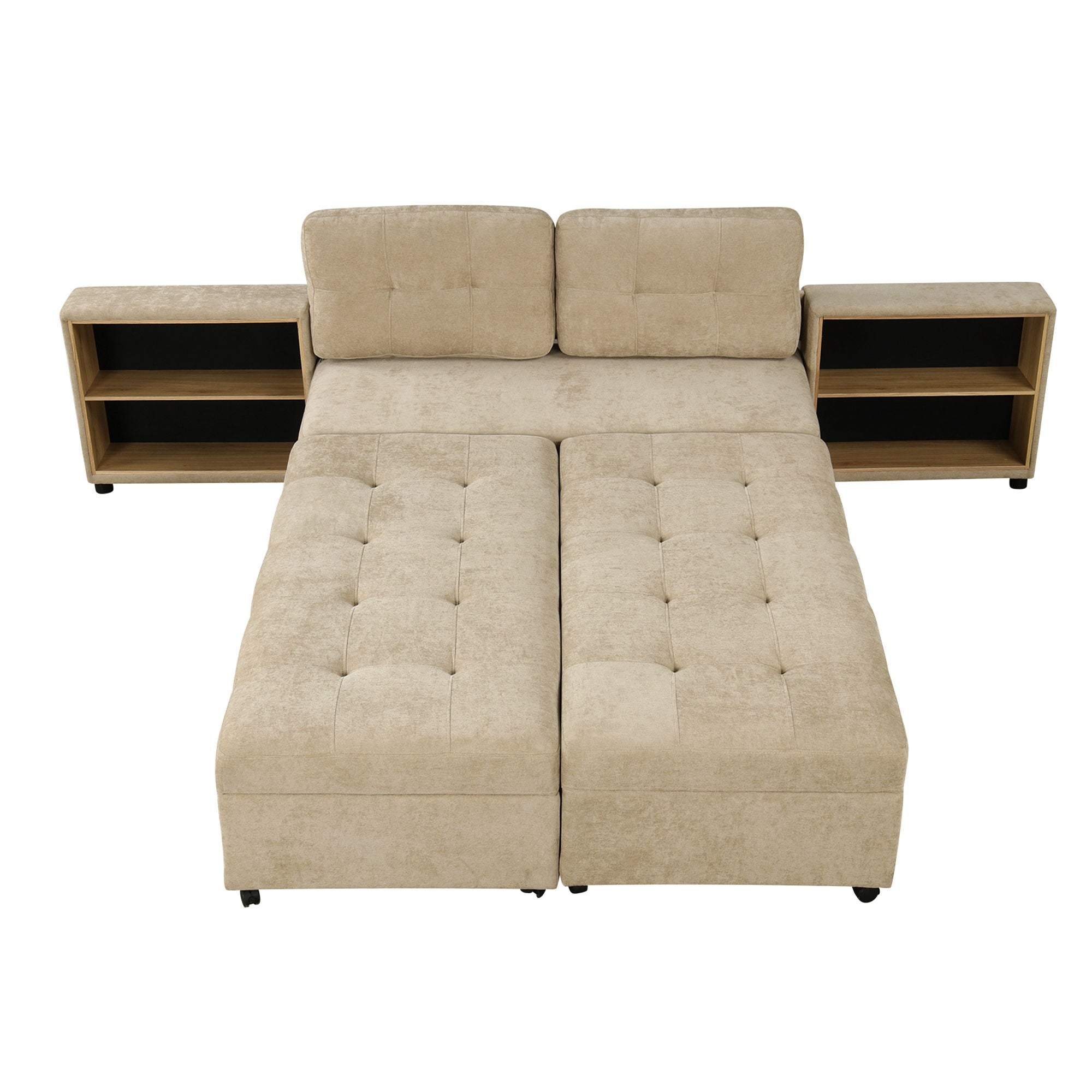 Versatile Modular Free-Combined Sofa With 2 Storage Racks