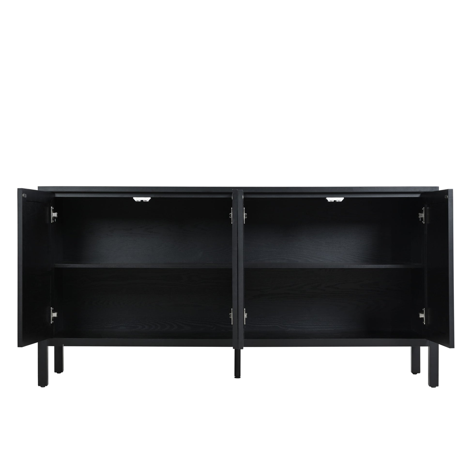Stylish Storage Cabinet Sideboard With Unique Geometric Circle Door Design - Black - Best Buy Furniture