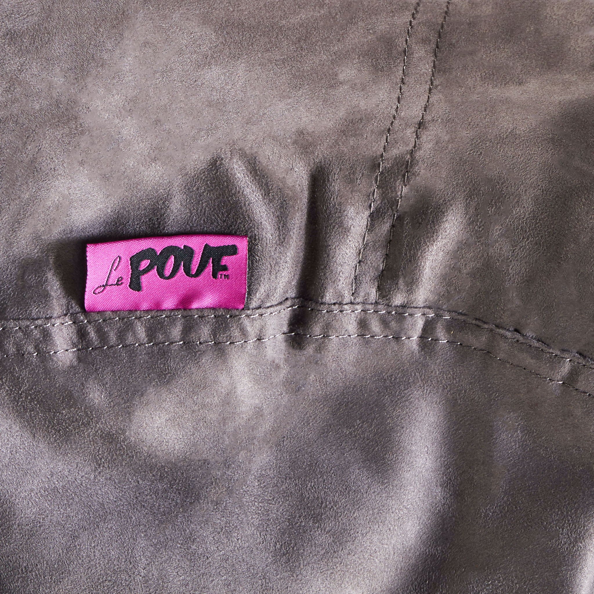 Flora - Traditional 6.5 Foot Suede Bean Bag - Charcoal