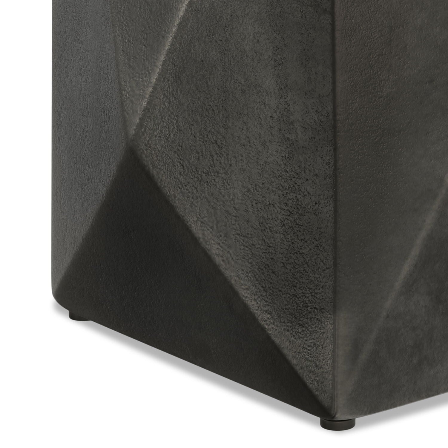 Danner - Cast Aluminum Side Table - Black - Best Buy Furniture