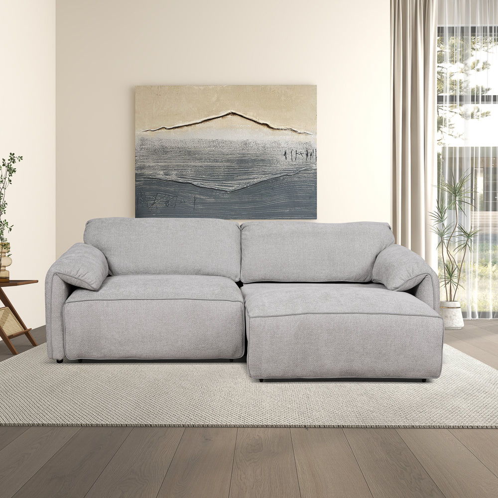 Cleveland - Dual Power Convertible Sofa - Silver