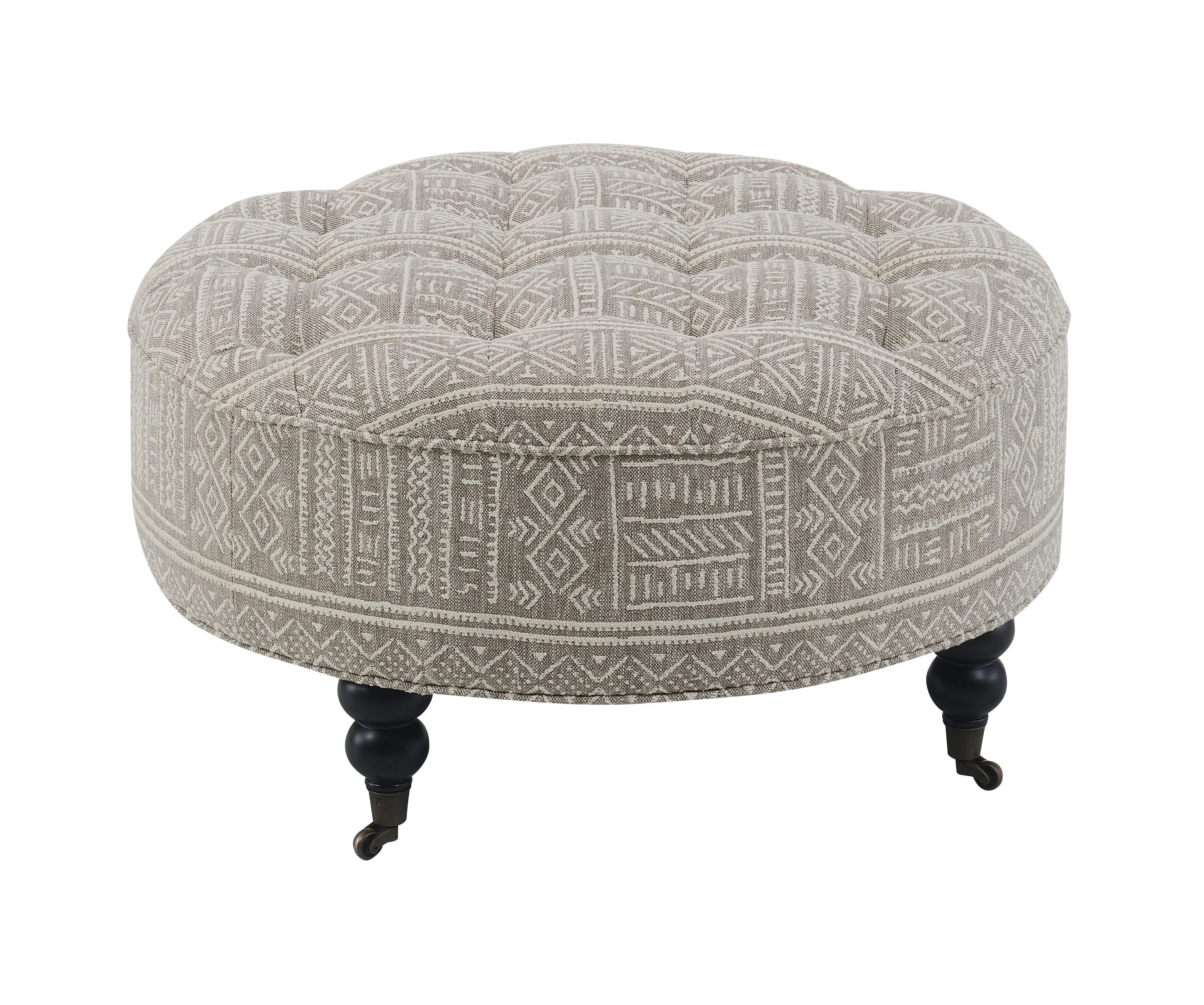 Upendo - Pattern Ottoman With Casters - Multi - Best Buy Furniture