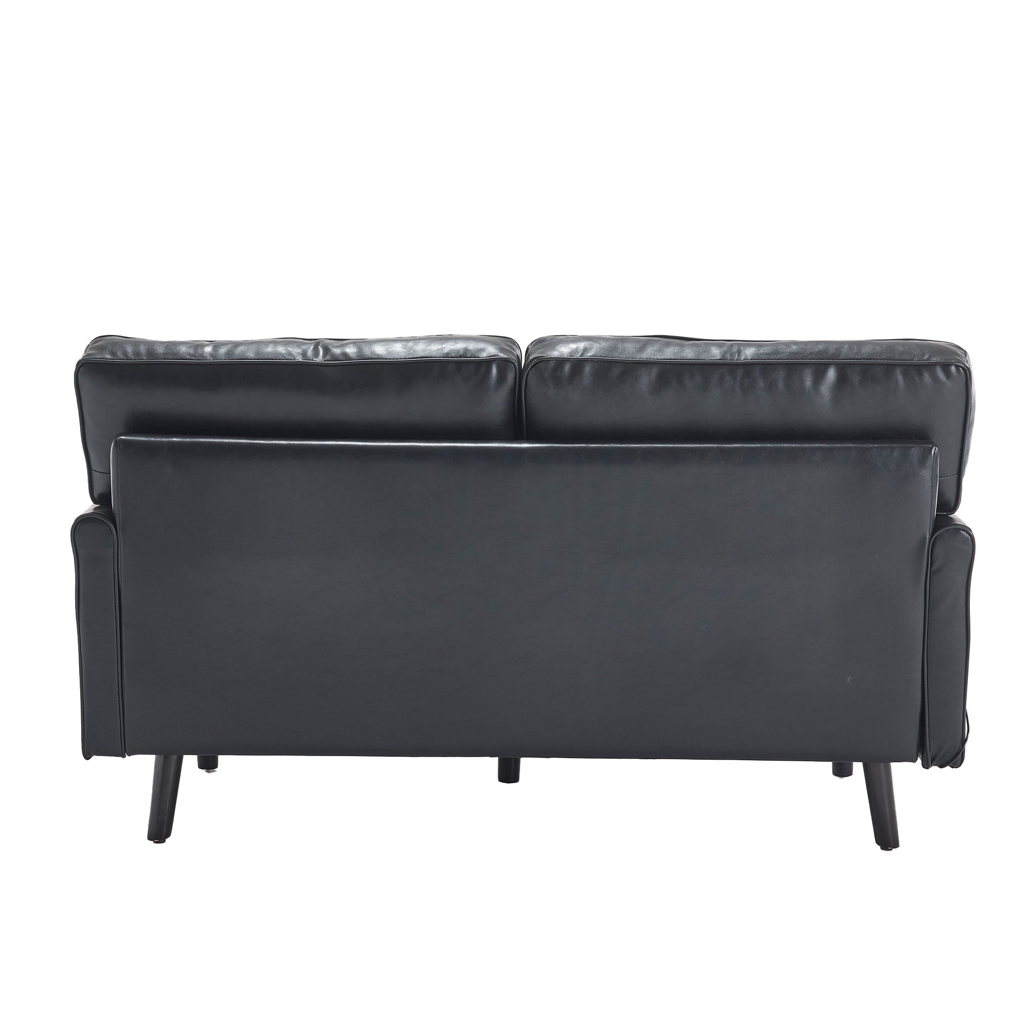 Mid Century Modern Loveseat Sofa With USB Ports, Removable Pillow Cover