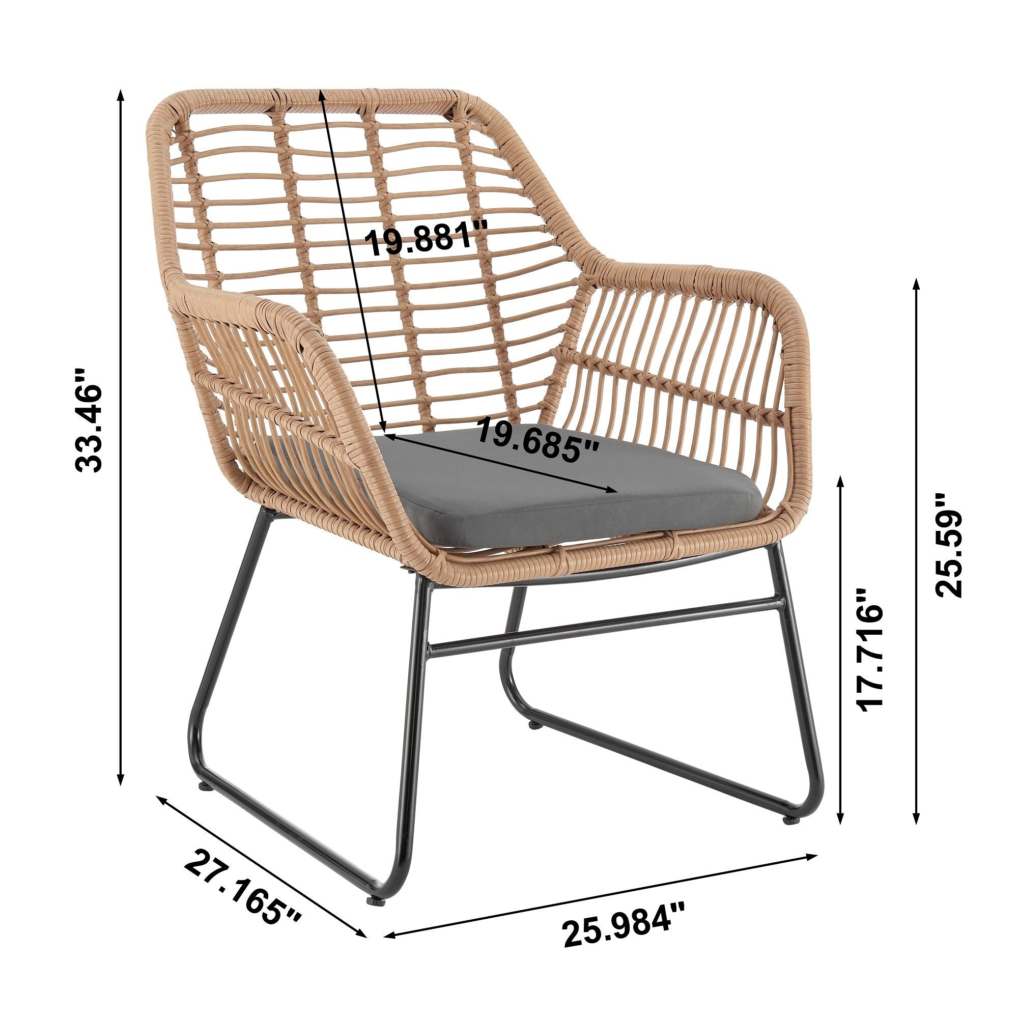 Antibes - 4 Piece Outdoor Conversation Set